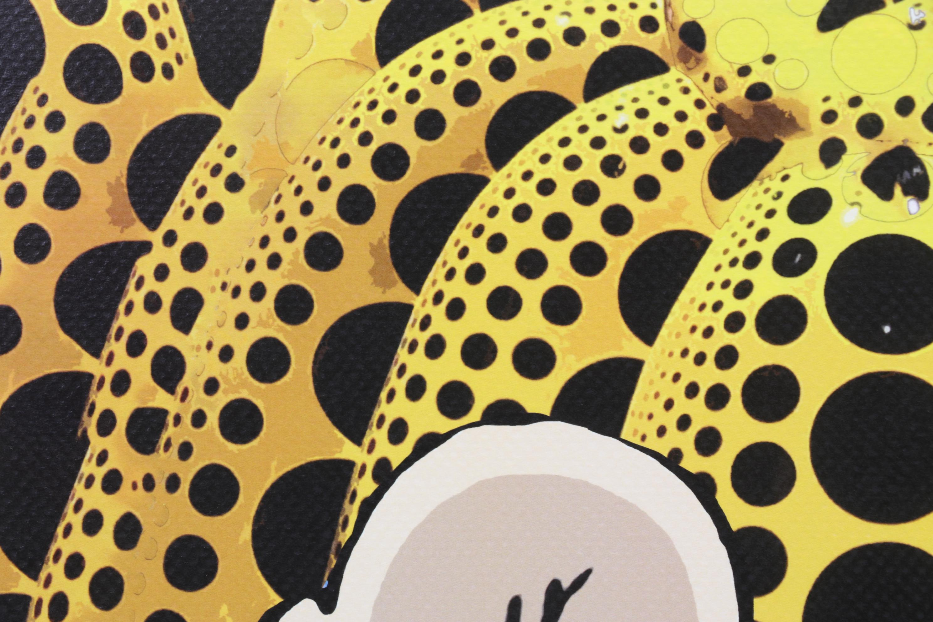 Death NYC Pop Art Graphic Print Homage to Yayoi Kusama and Charlie Brown, 2023