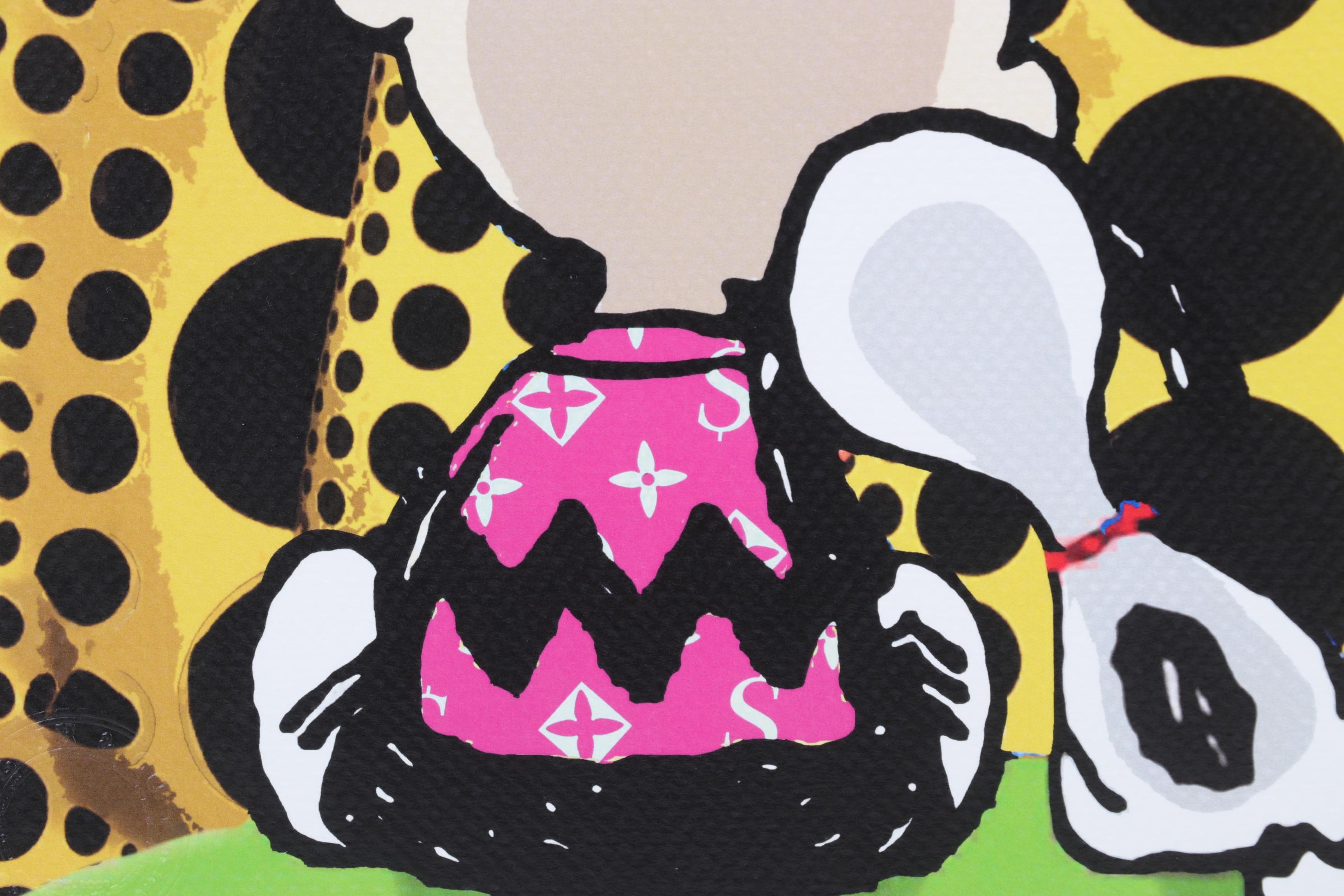 Death NYC Pop Art Graphic Print Homage to Yayoi Kusama and Charlie Brown, 2023