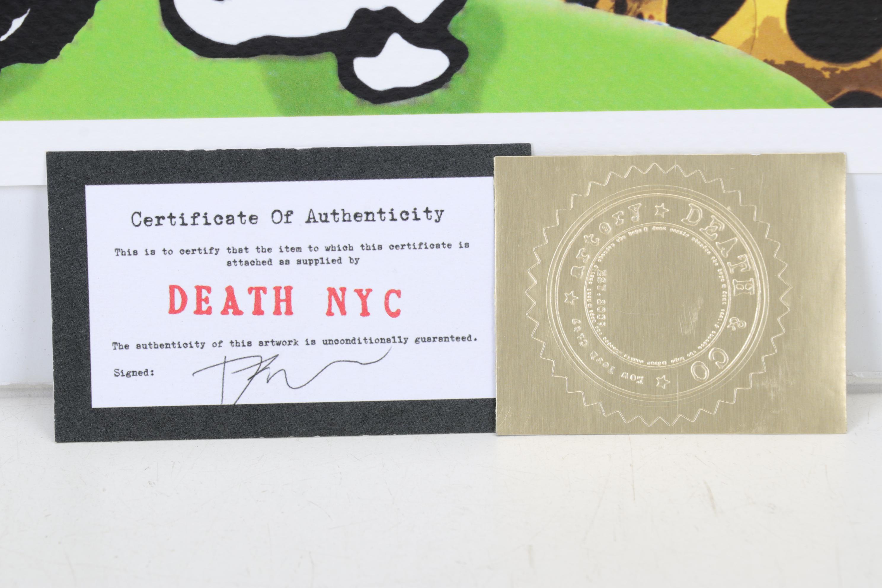 Death NYC Pop Art Graphic Print Homage to Yayoi Kusama and Charlie Brown, 2023