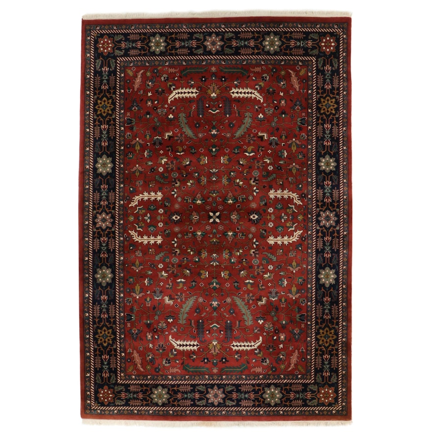 9'8 x 14'10 Hand-Knotted Persian Hamadan Room Sized Rug
