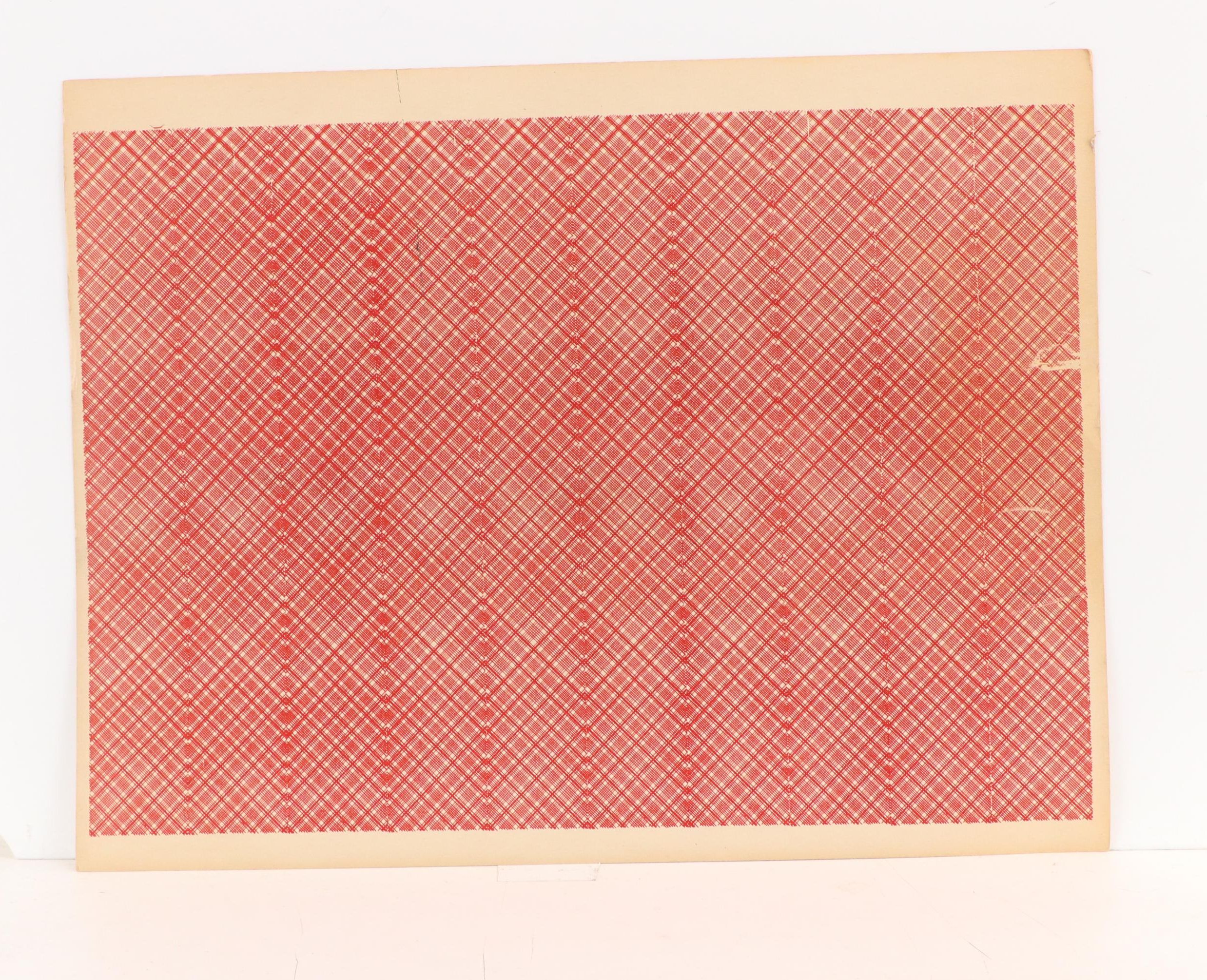 Uncut Sheet of French Suited Late Paris Pattern After LeClair Playing Cards