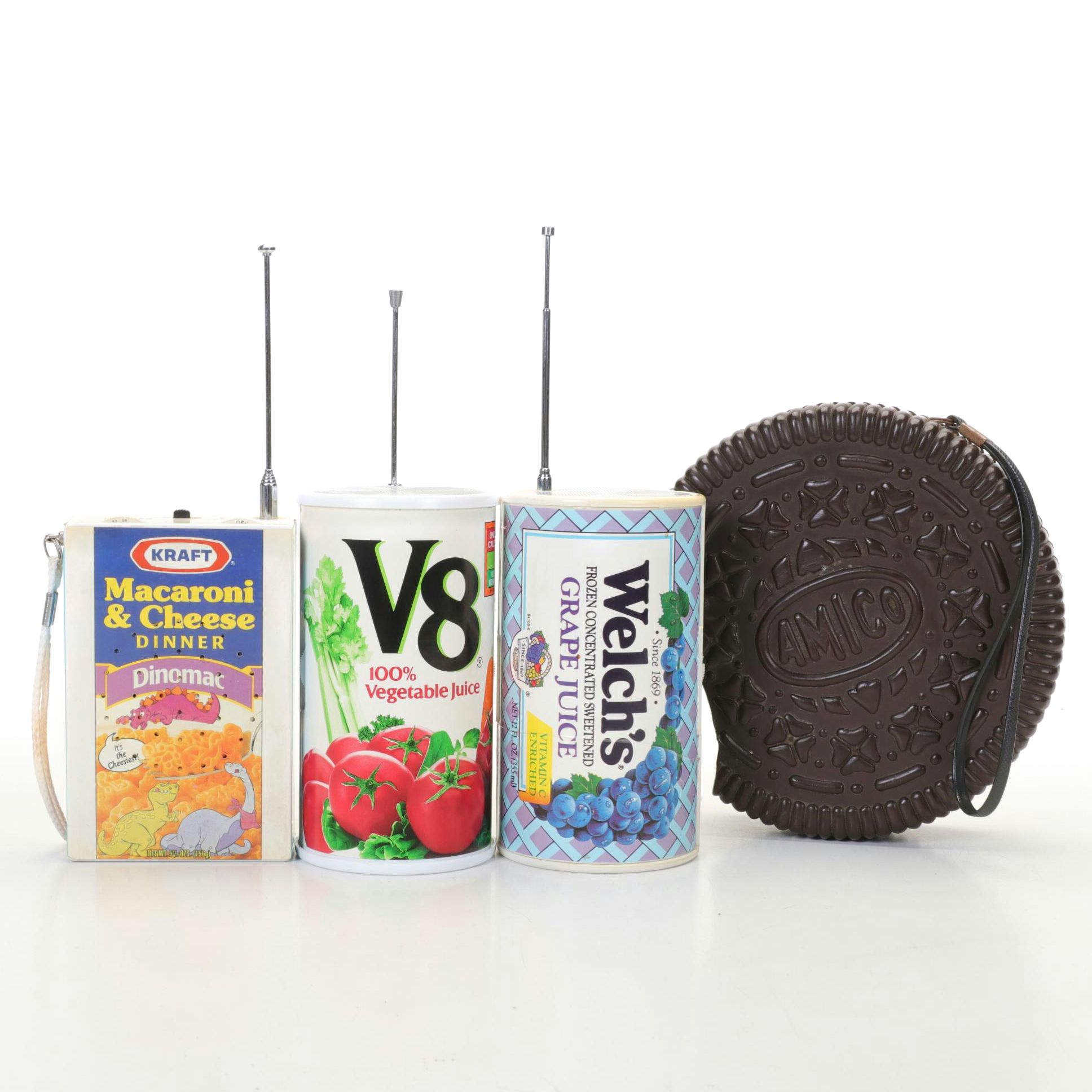 Novelty Transistor Radios Featuring Oreo, Welch's, Kraft, and More