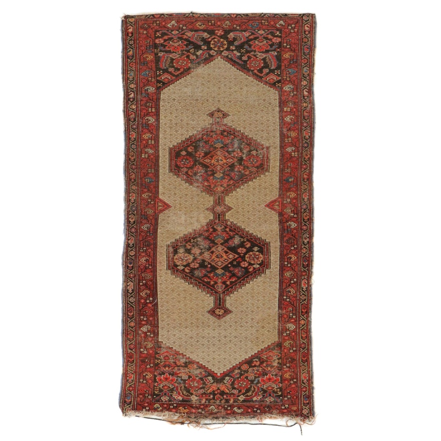 3'4 x 7'2 Hand-Knotted Northwest Persian Serab Carpet Runner