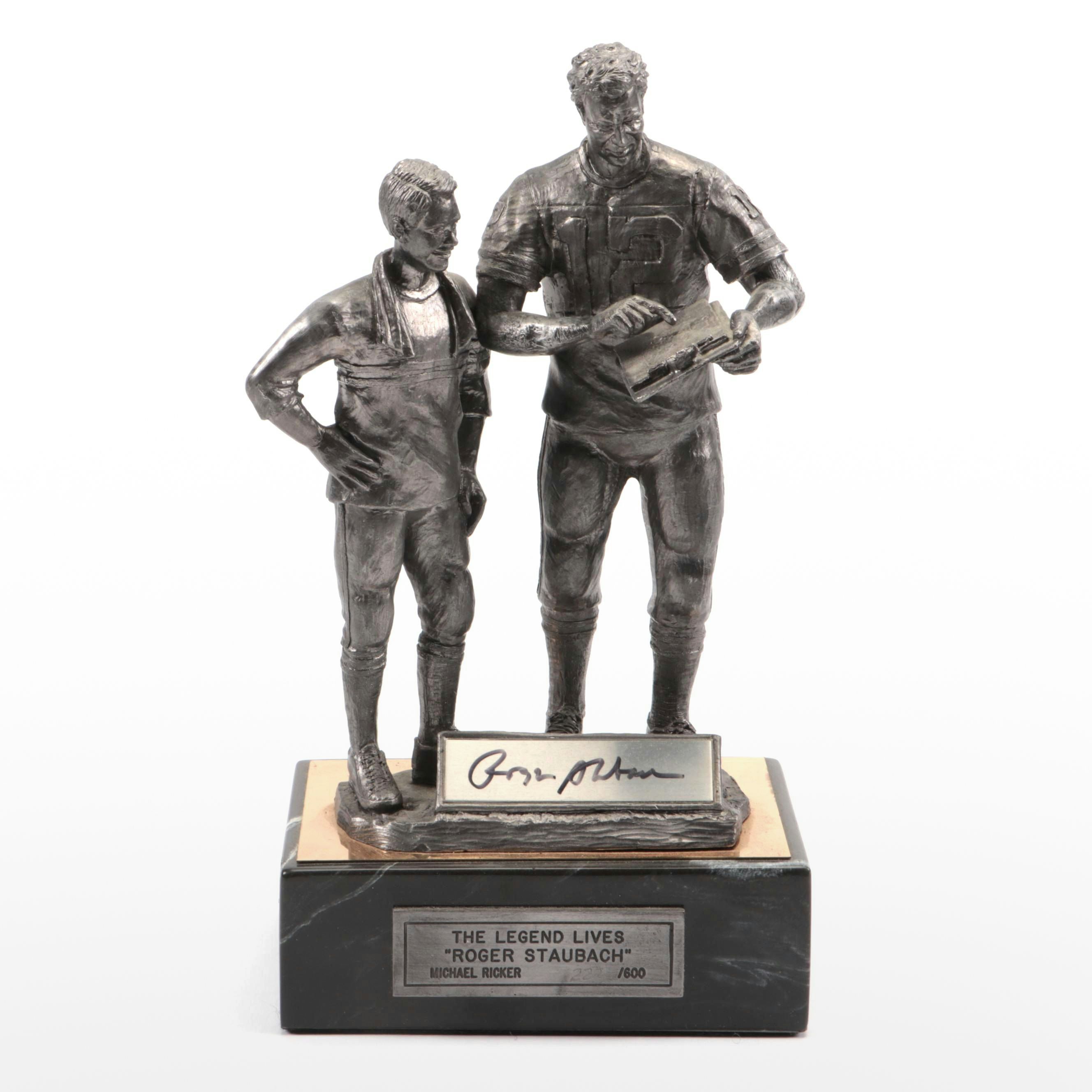 Roger Staubach Signed Limited Edition Dallas Cowboys Statue