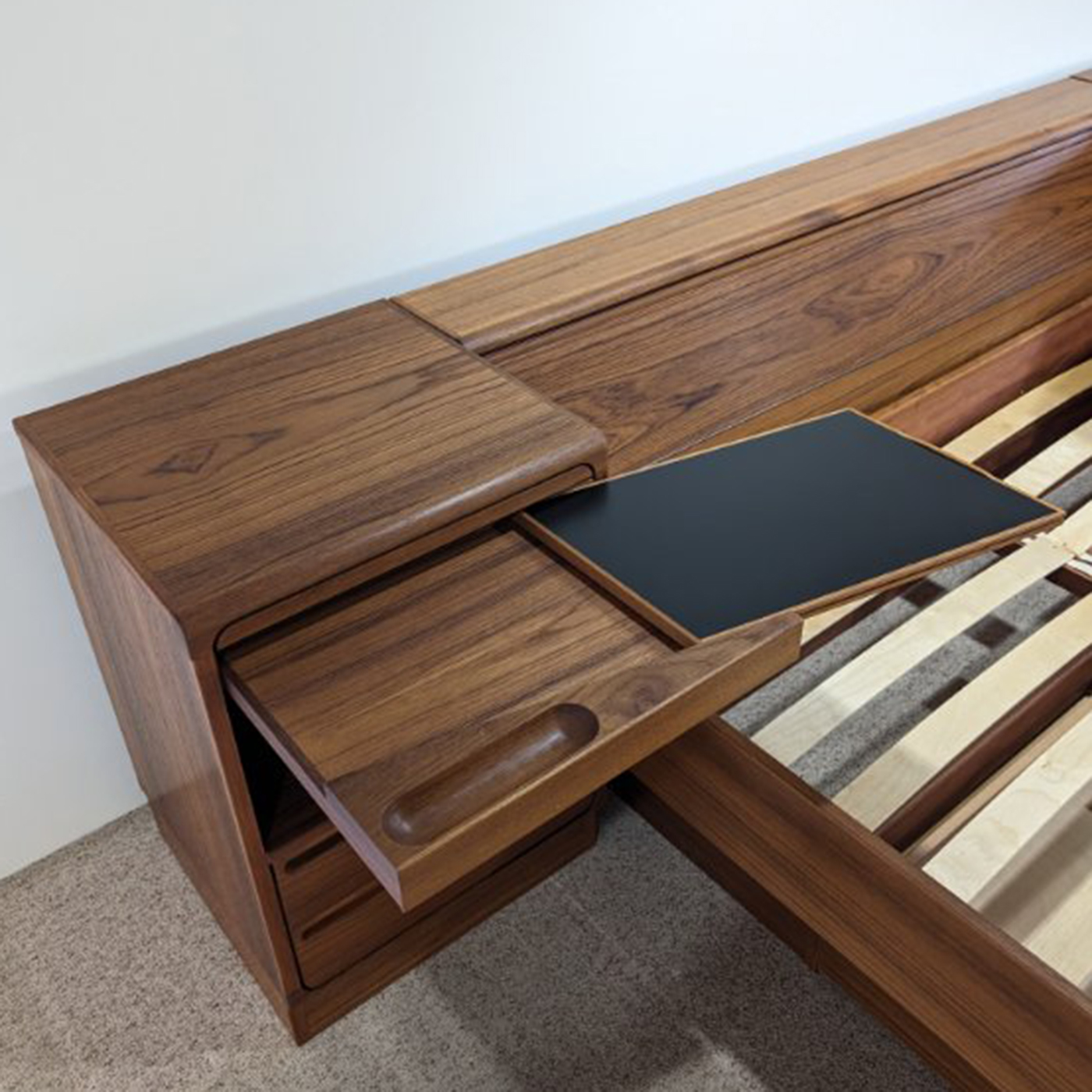 Tørring Møbelfabrik Teak Queen Bed and Nightstands From Furniture by Otmar