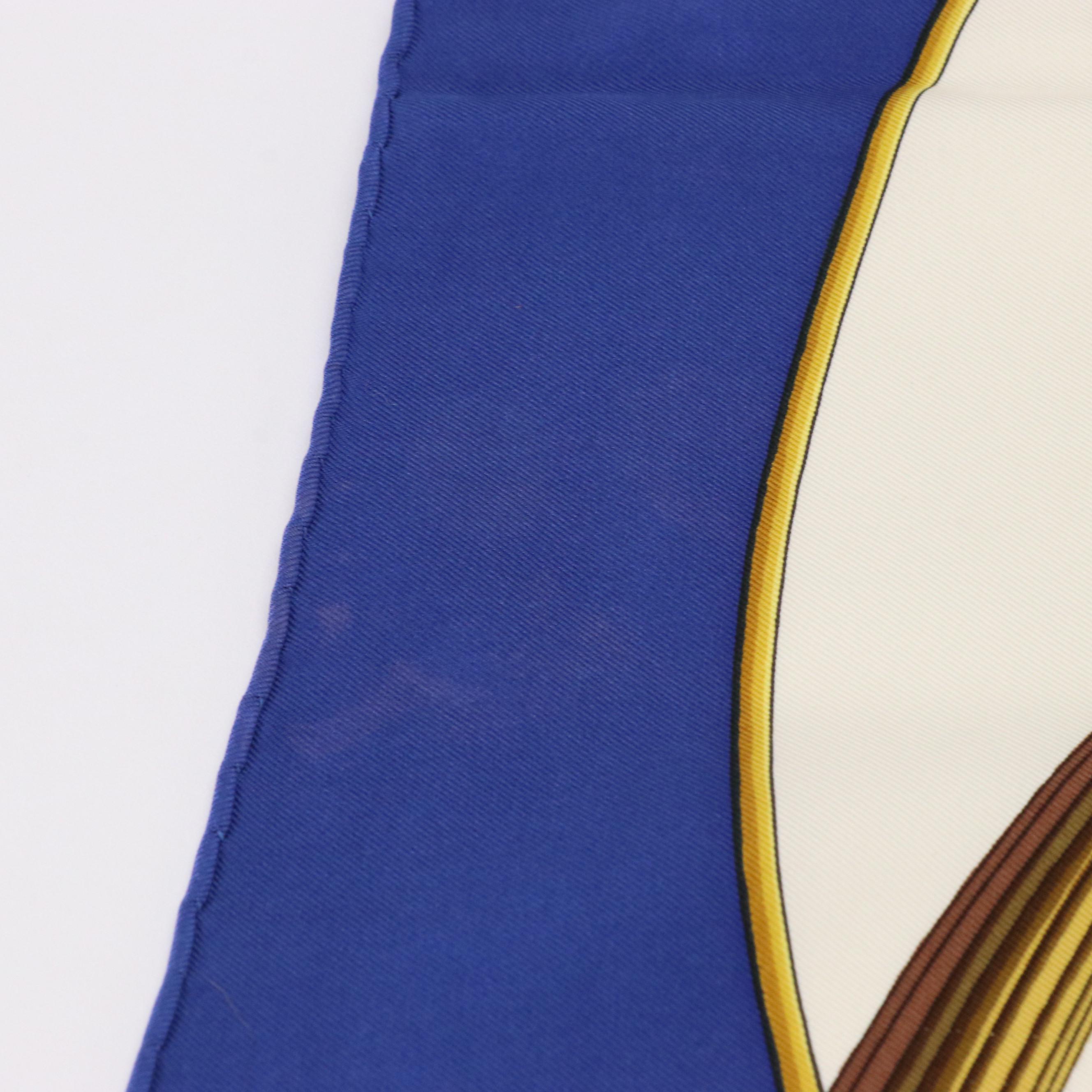 Hermès "Egypte" Scarab Print Silk Twill Scarf 90