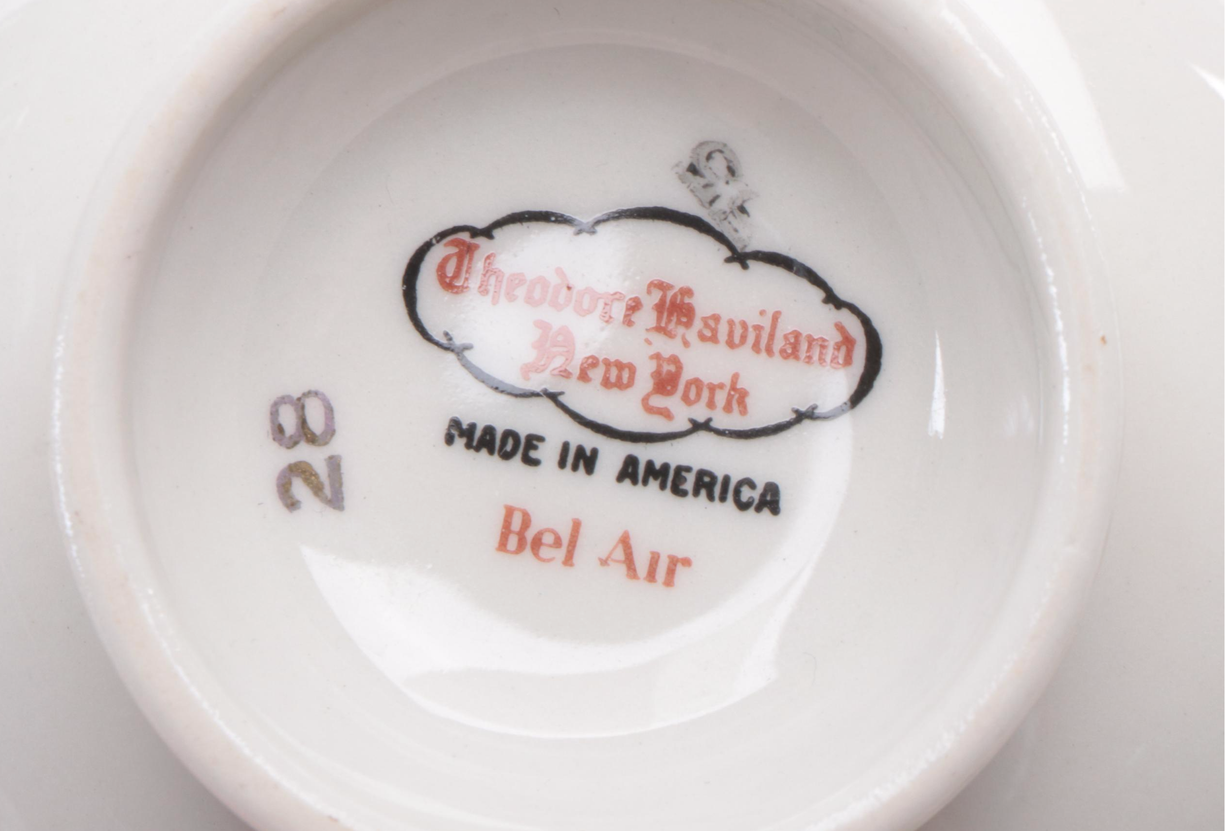 Theodore Haviland "Bel Air" Porcelain Dinnerware, Mid-20th Century