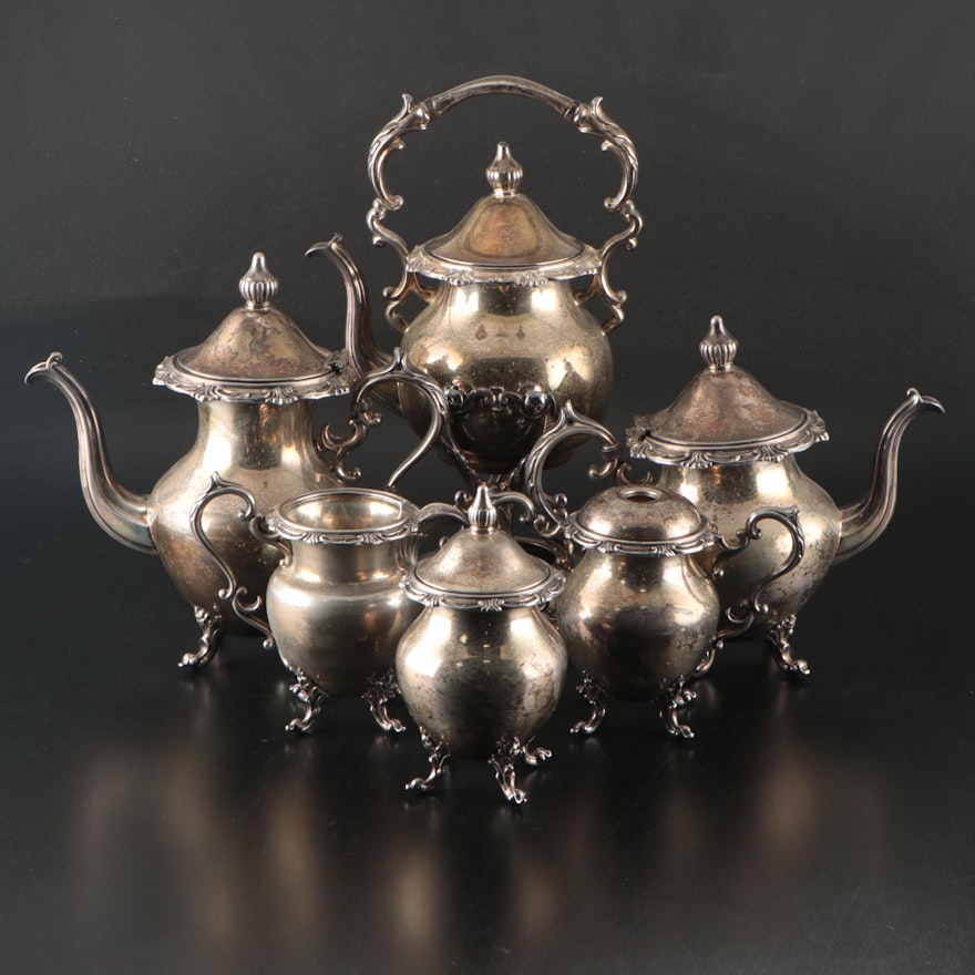 Birmingham Silver Co. Silver Plate Tea Set, Mid to Late 20th Century