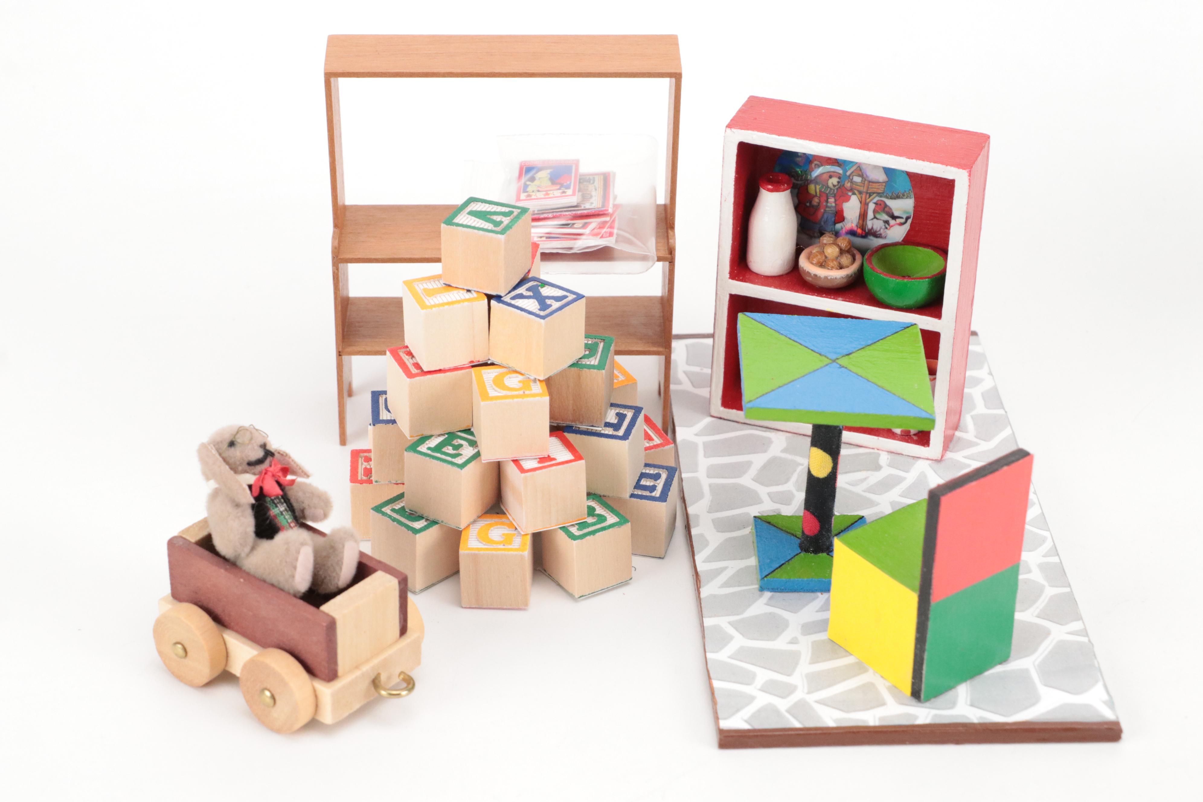 Miniatures Collections Including Madame Alexander Miniature Dolls and Furniture