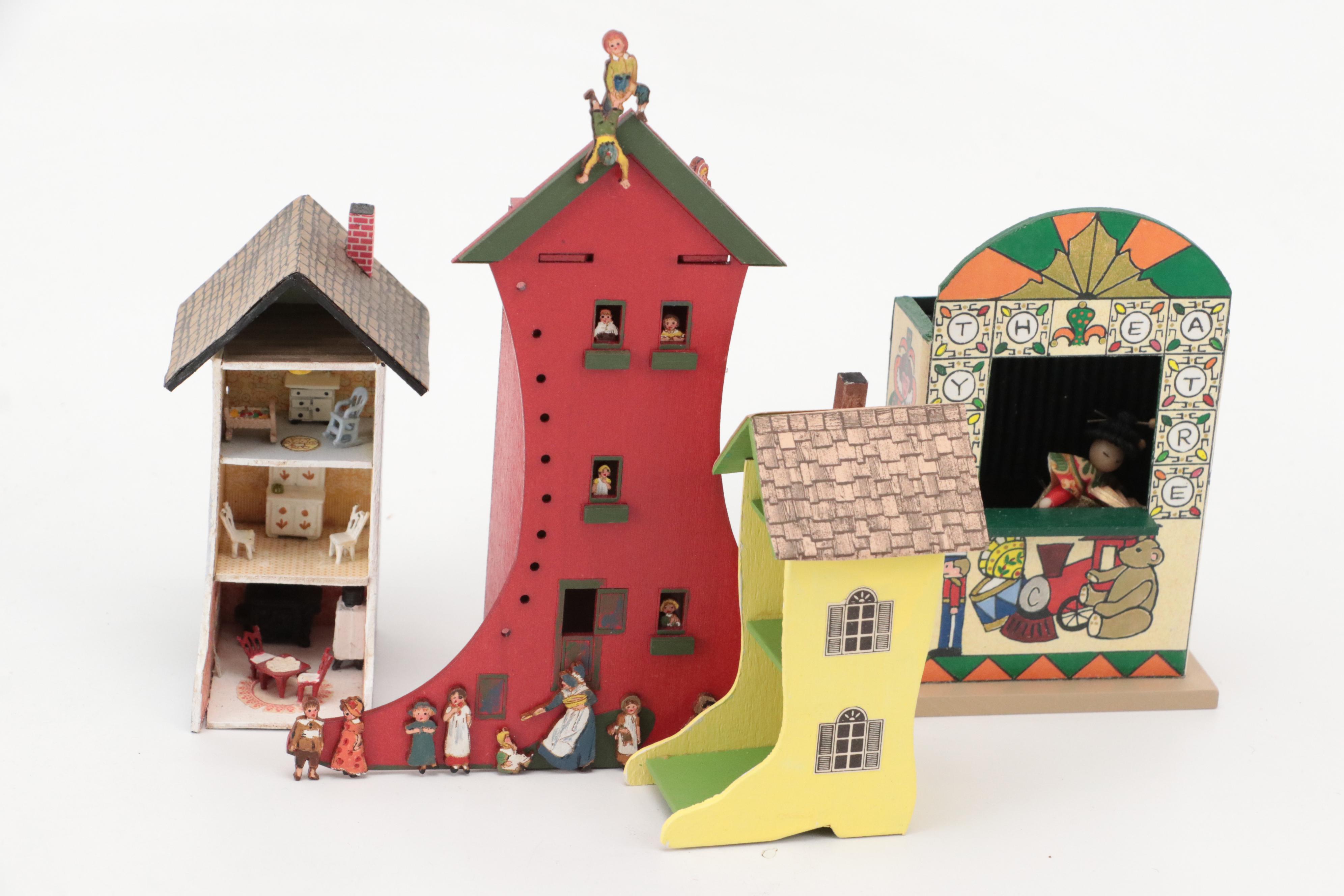 Miniatures Collections Including Madame Alexander Miniature Dolls and Furniture