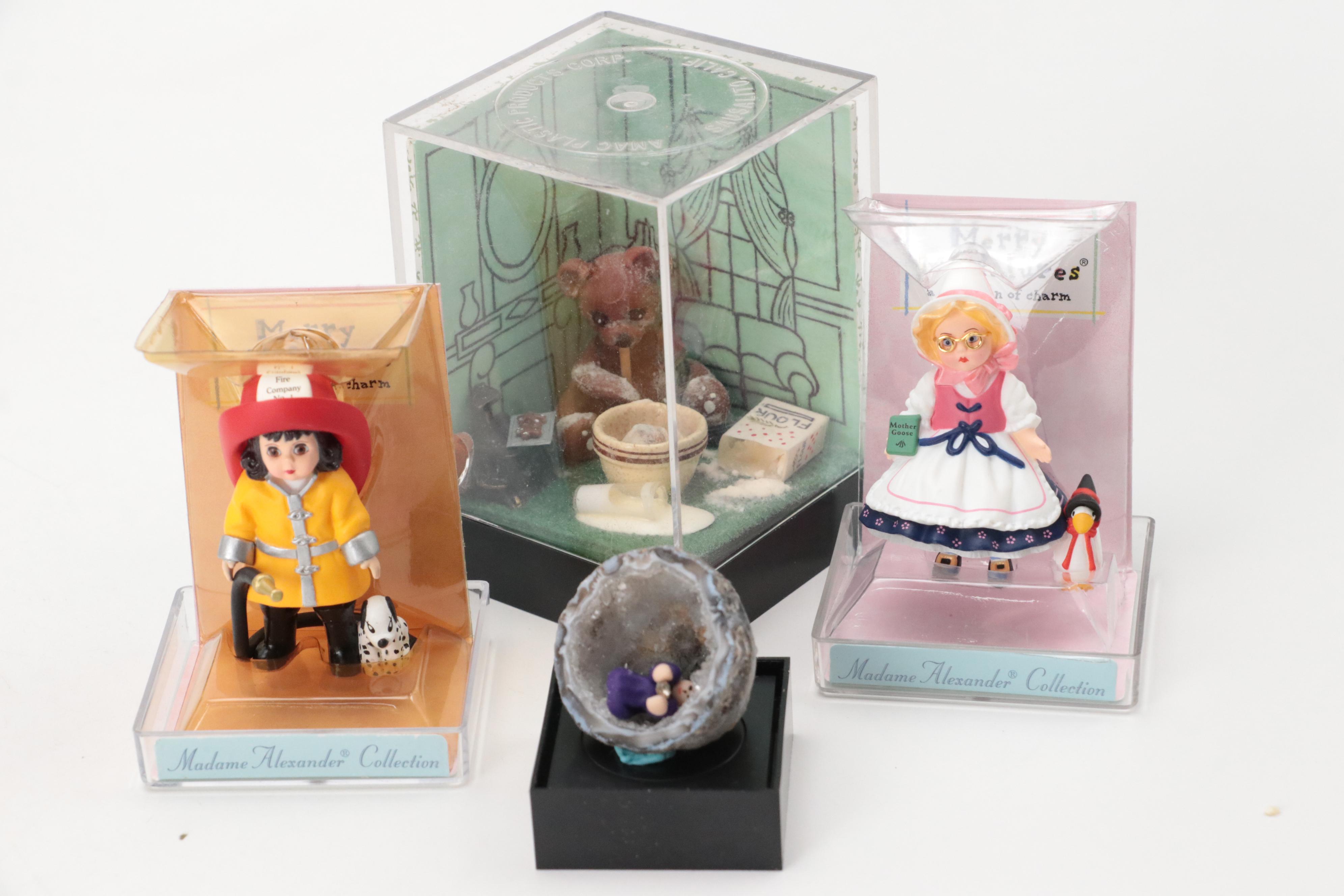 Miniatures Collections Including Madame Alexander Miniature Dolls and Furniture