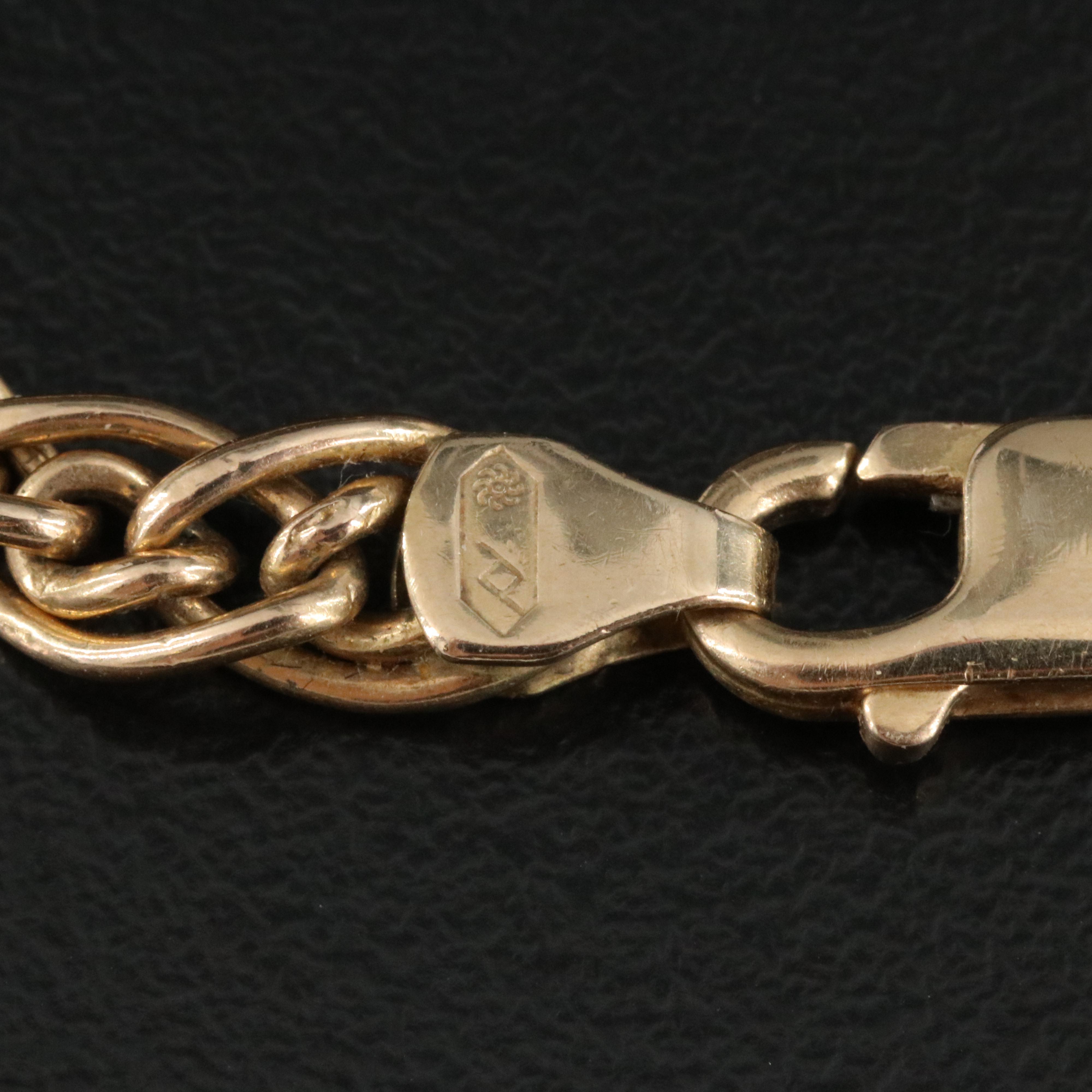 Italian 14K Graduated Interlocking Chain Necklace