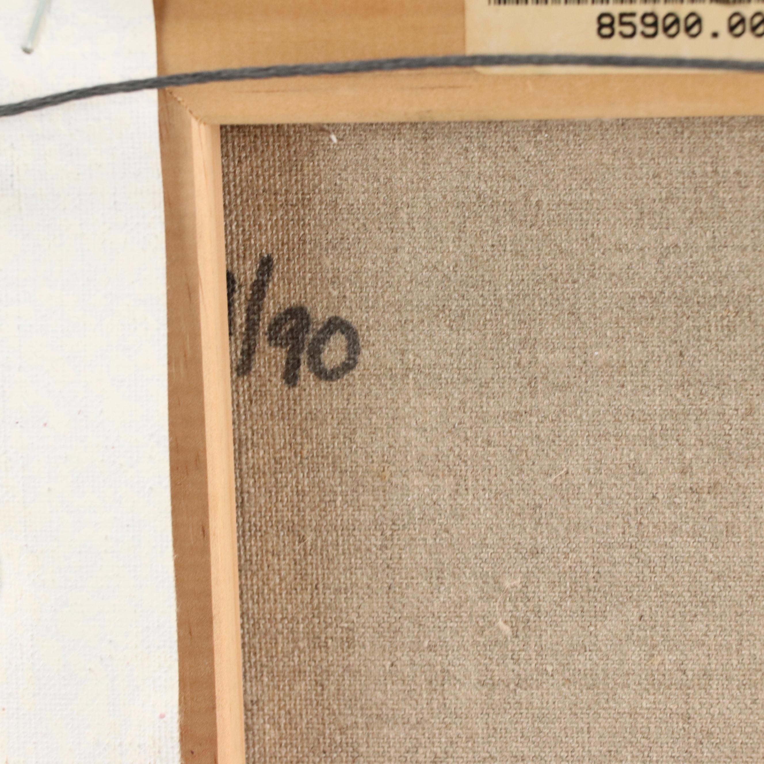 Anatole Krasnyansky Serigraph of European Street Scene, 1997