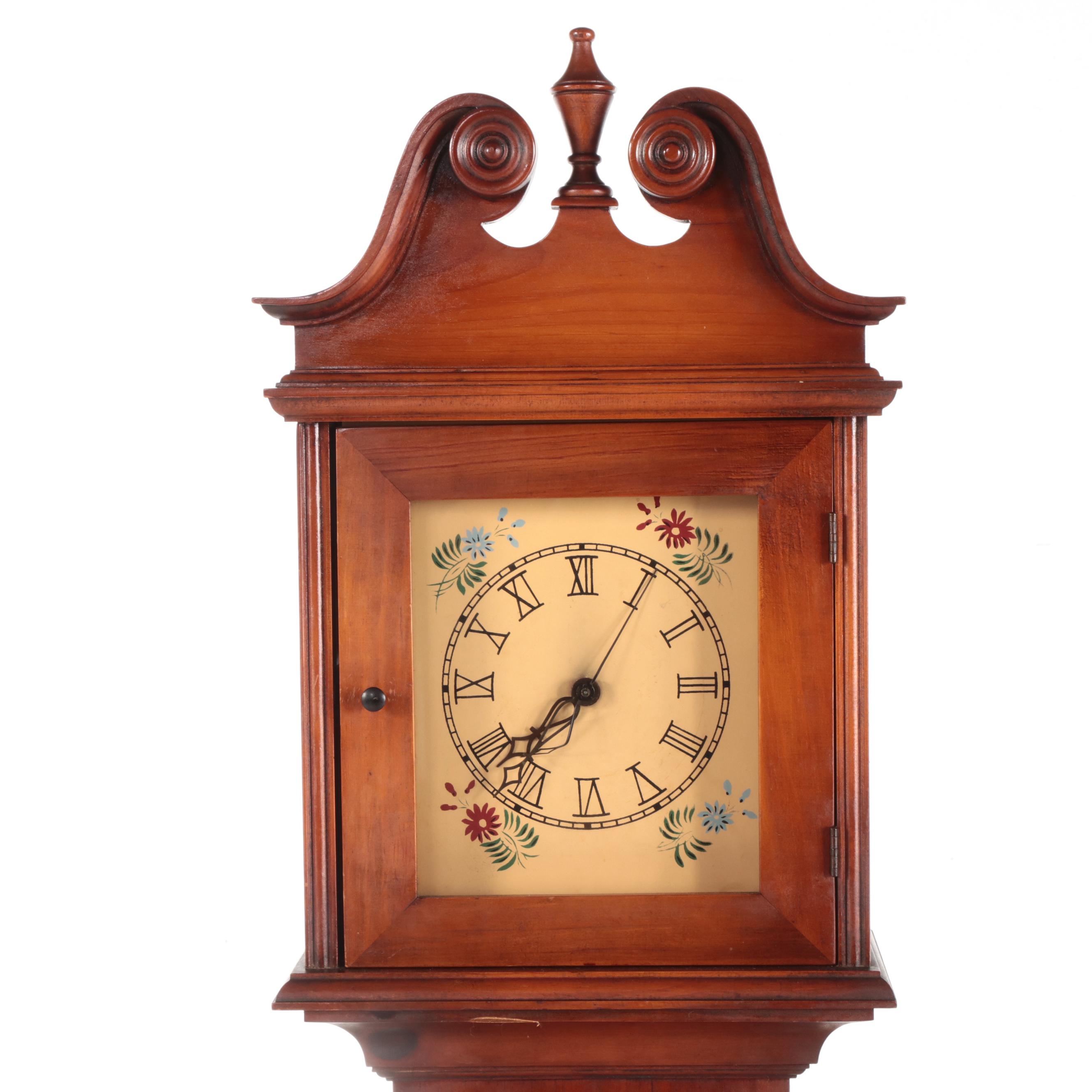 Federal Style Pine Grandmother Clock, Mid-20th Century