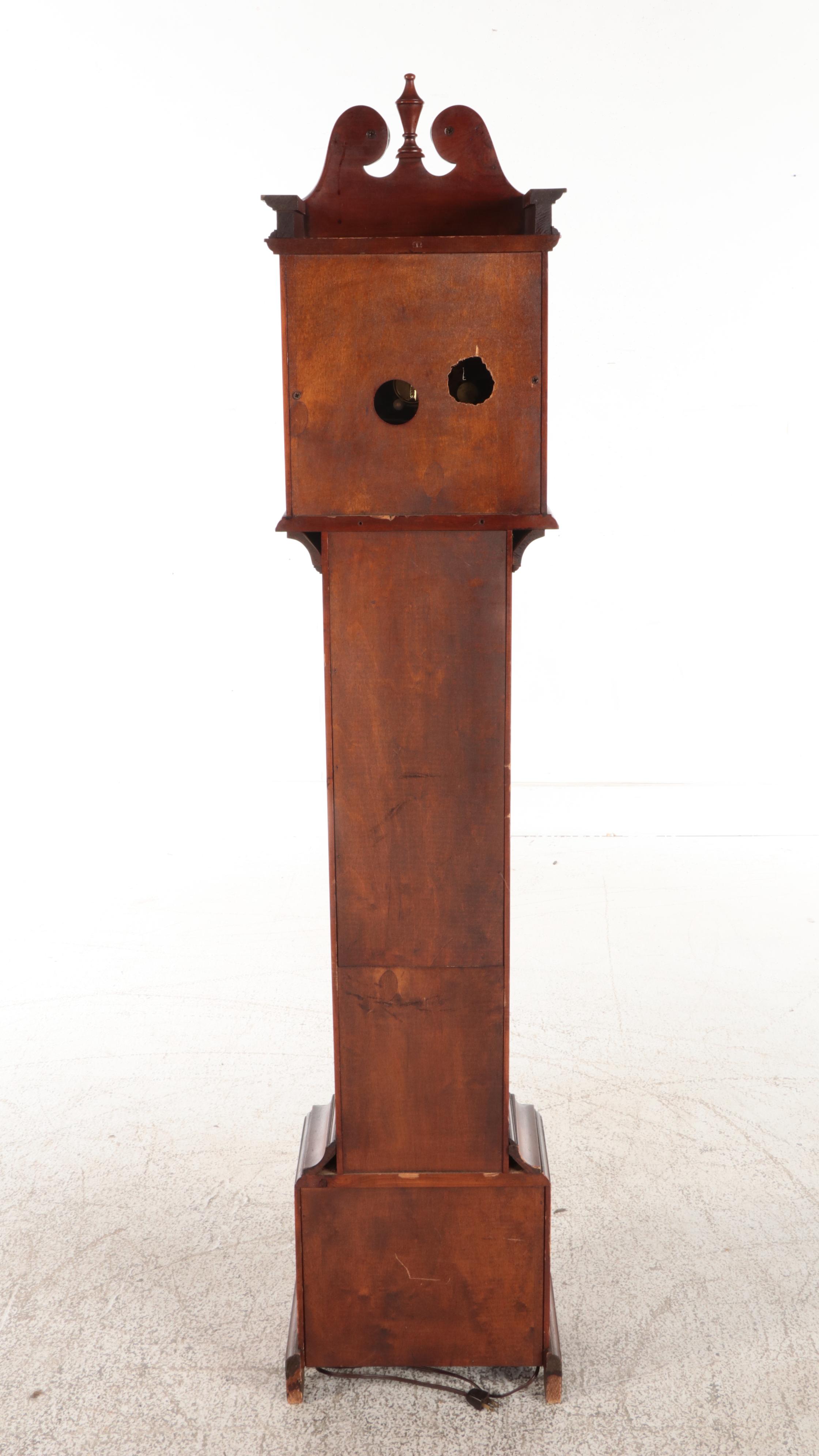 Federal Style Pine Grandmother Clock, Mid-20th Century