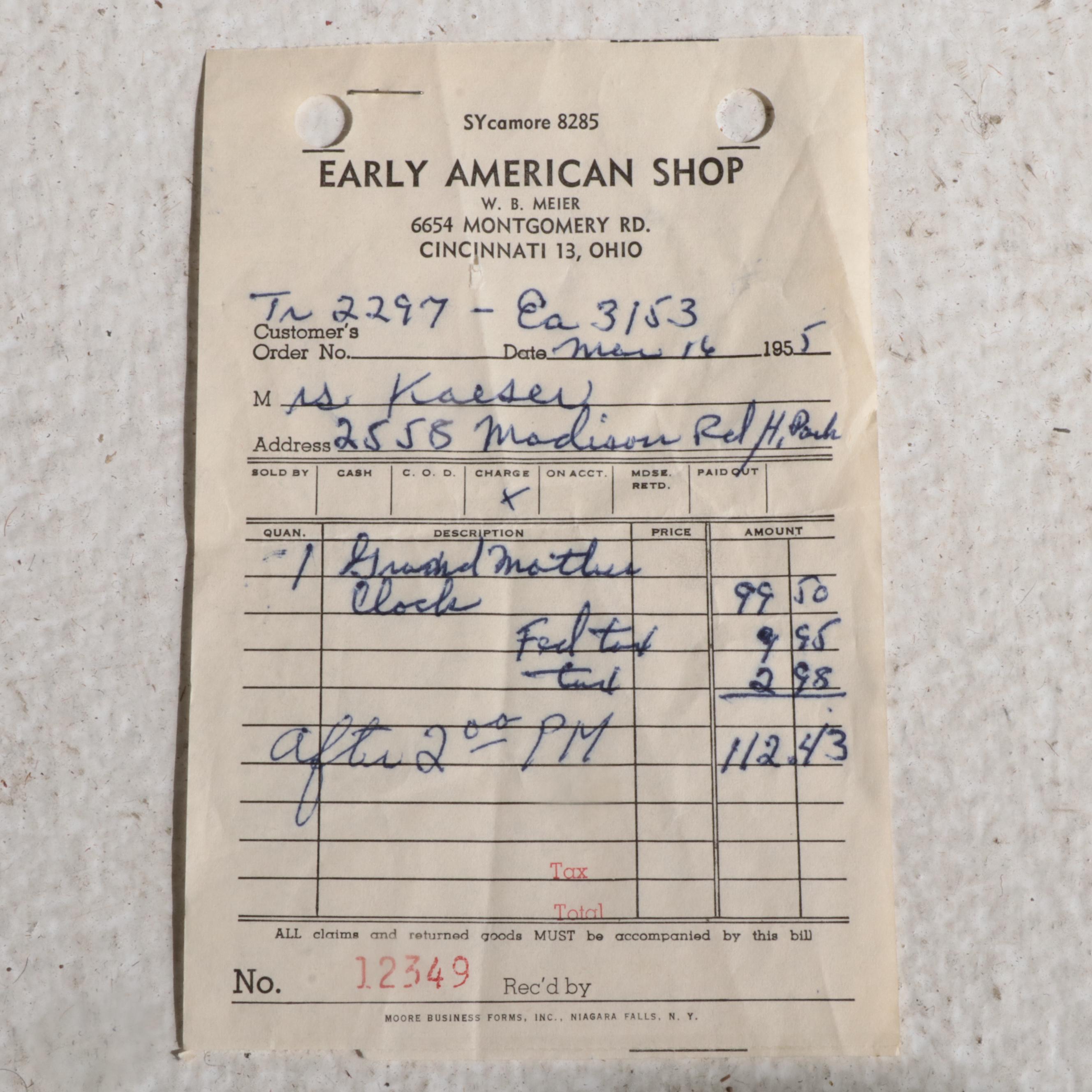 Federal Style Pine Grandmother Clock, Mid-20th Century