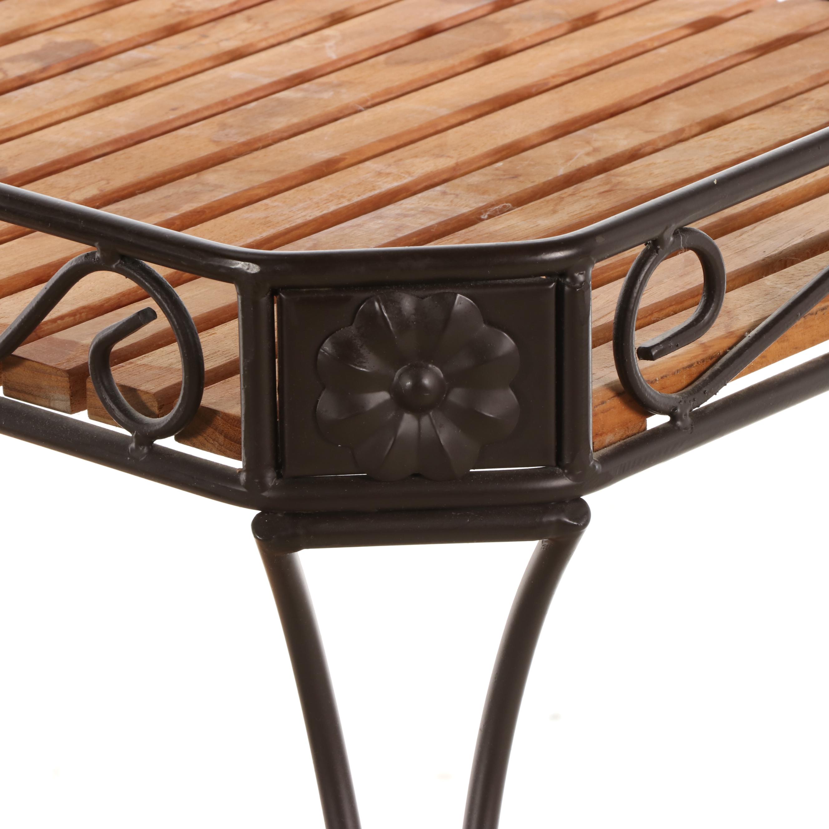 Pair of Wrought Iron Two-Tier Side Tables