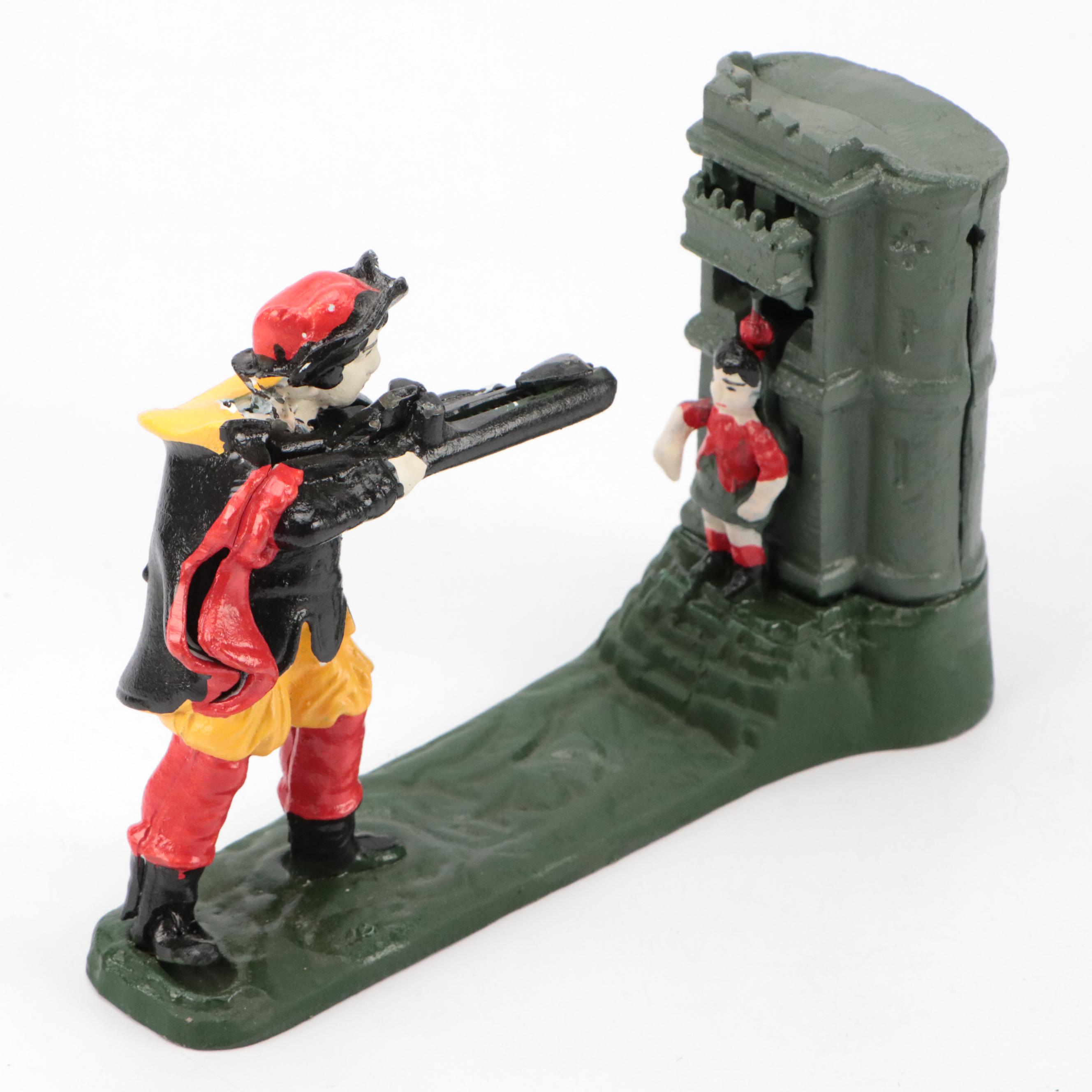 Painted Cast Iron Mechanical Coin Banks