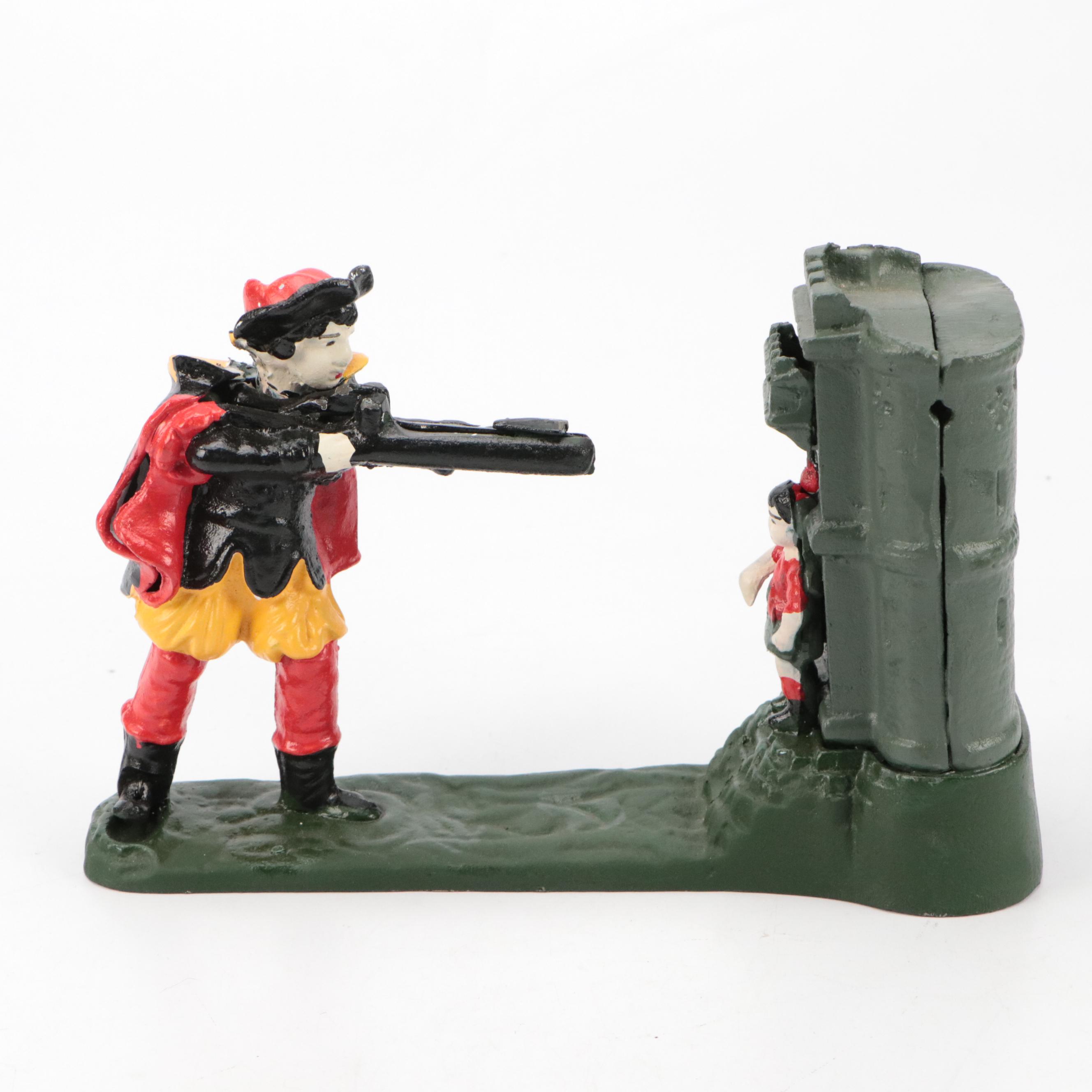 Painted Cast Iron Mechanical Coin Banks