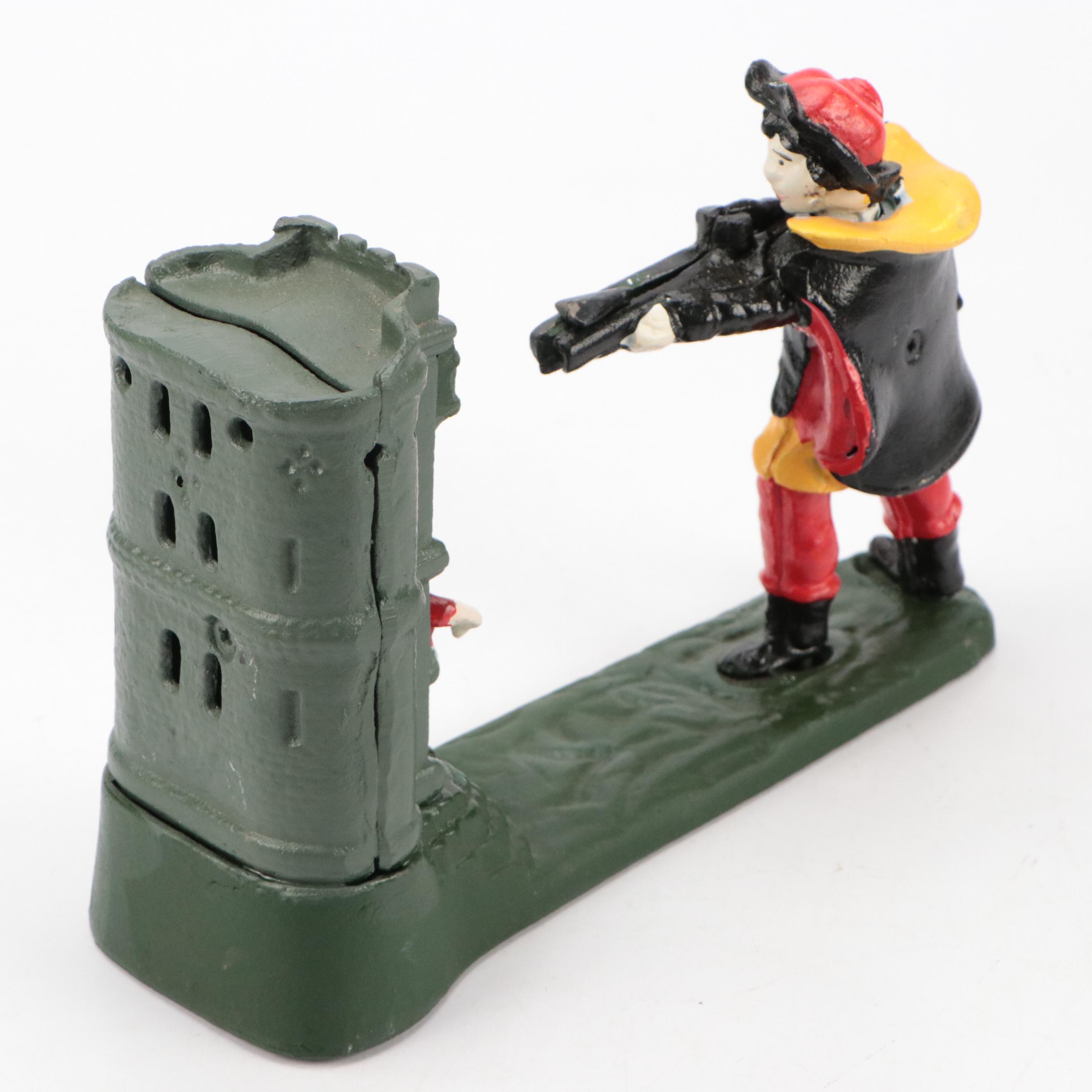 Painted Cast Iron Mechanical Coin Banks