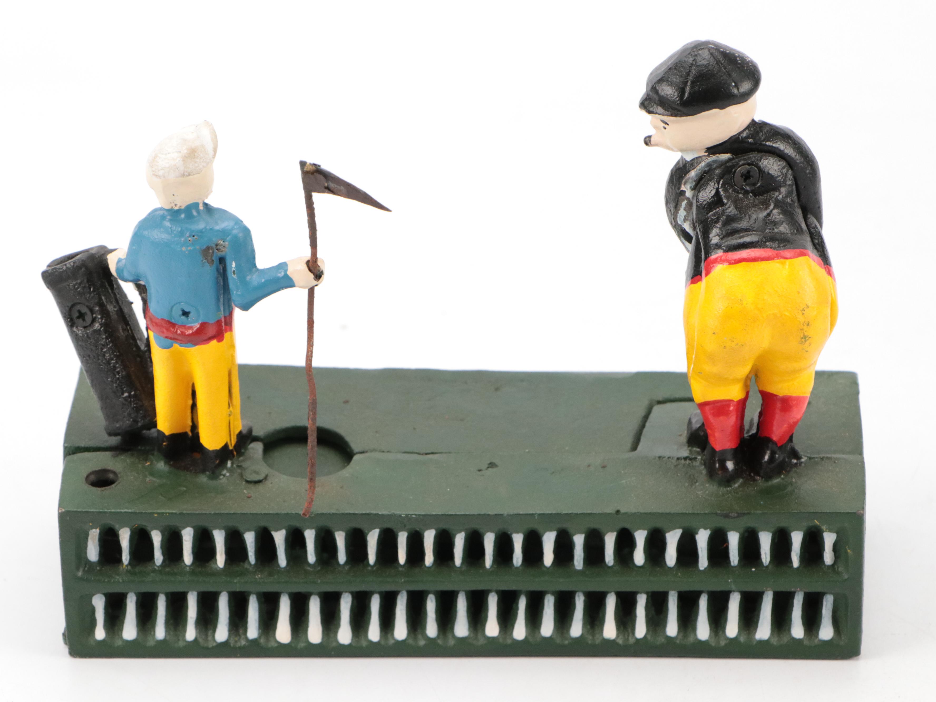 Painted Cast Iron Mechanical Coin Banks