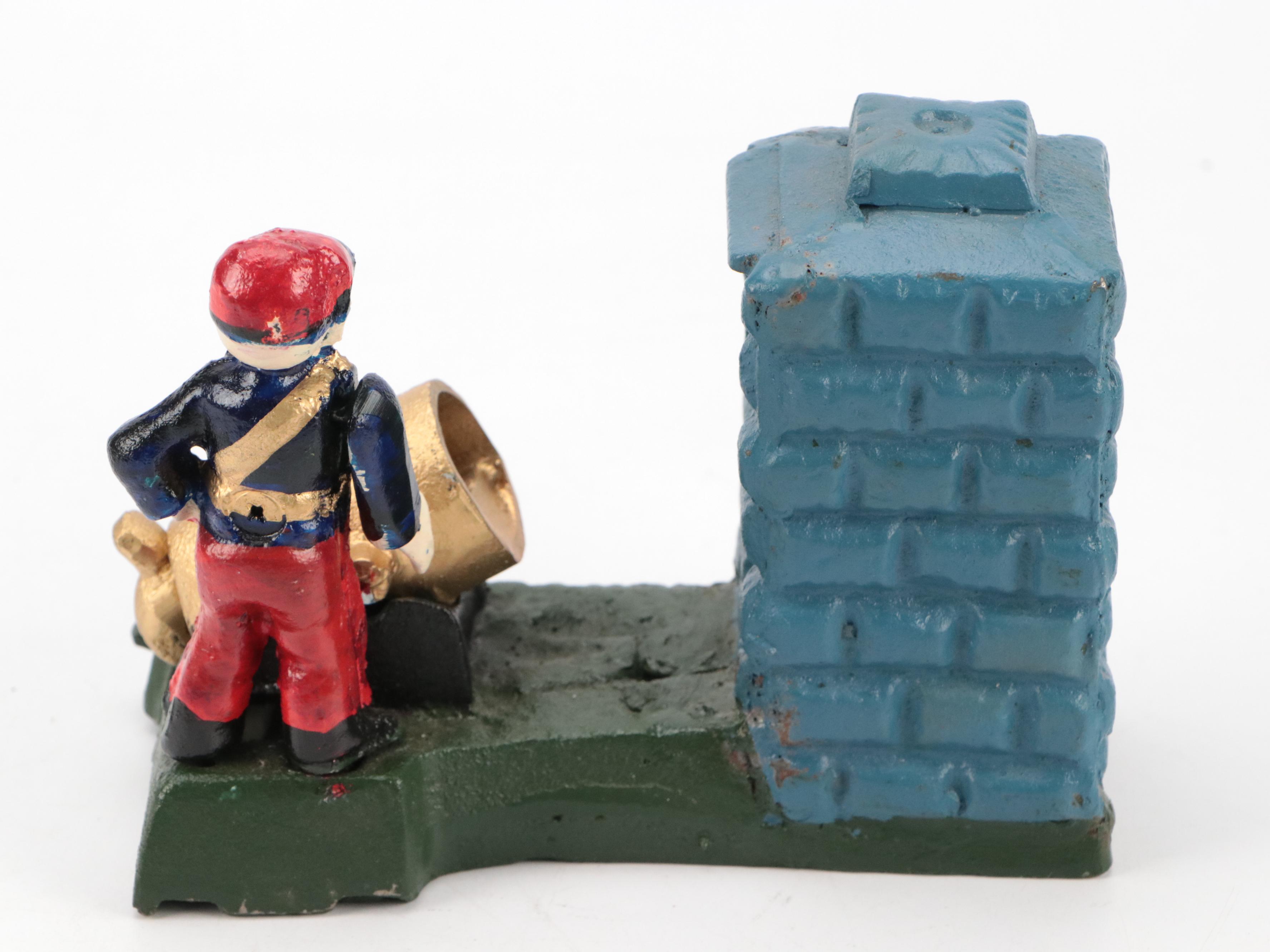 Painted Cast Iron Mechanical Coin Banks