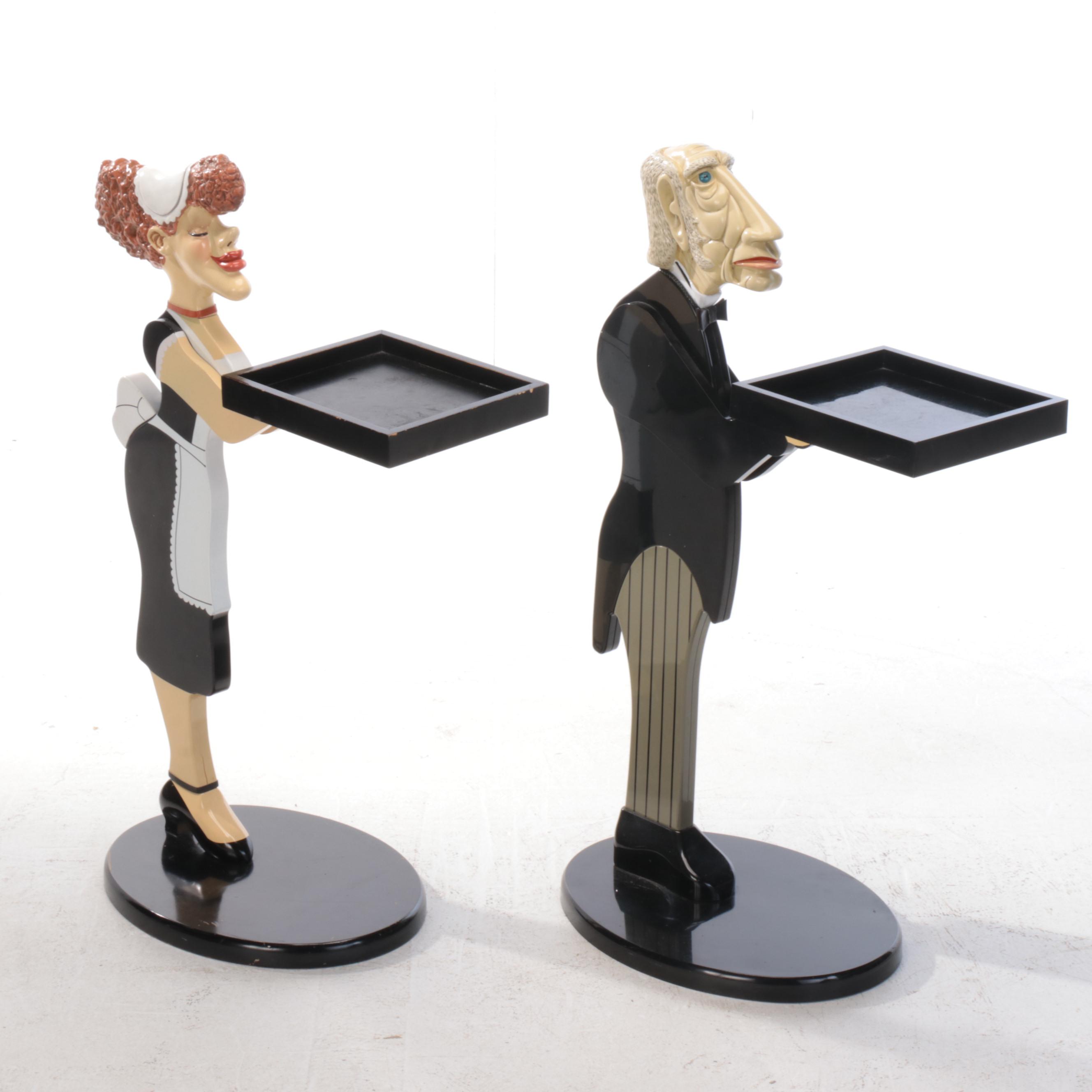 Bombay Company "Millie the Maid" and "James the Butler" Side Tables