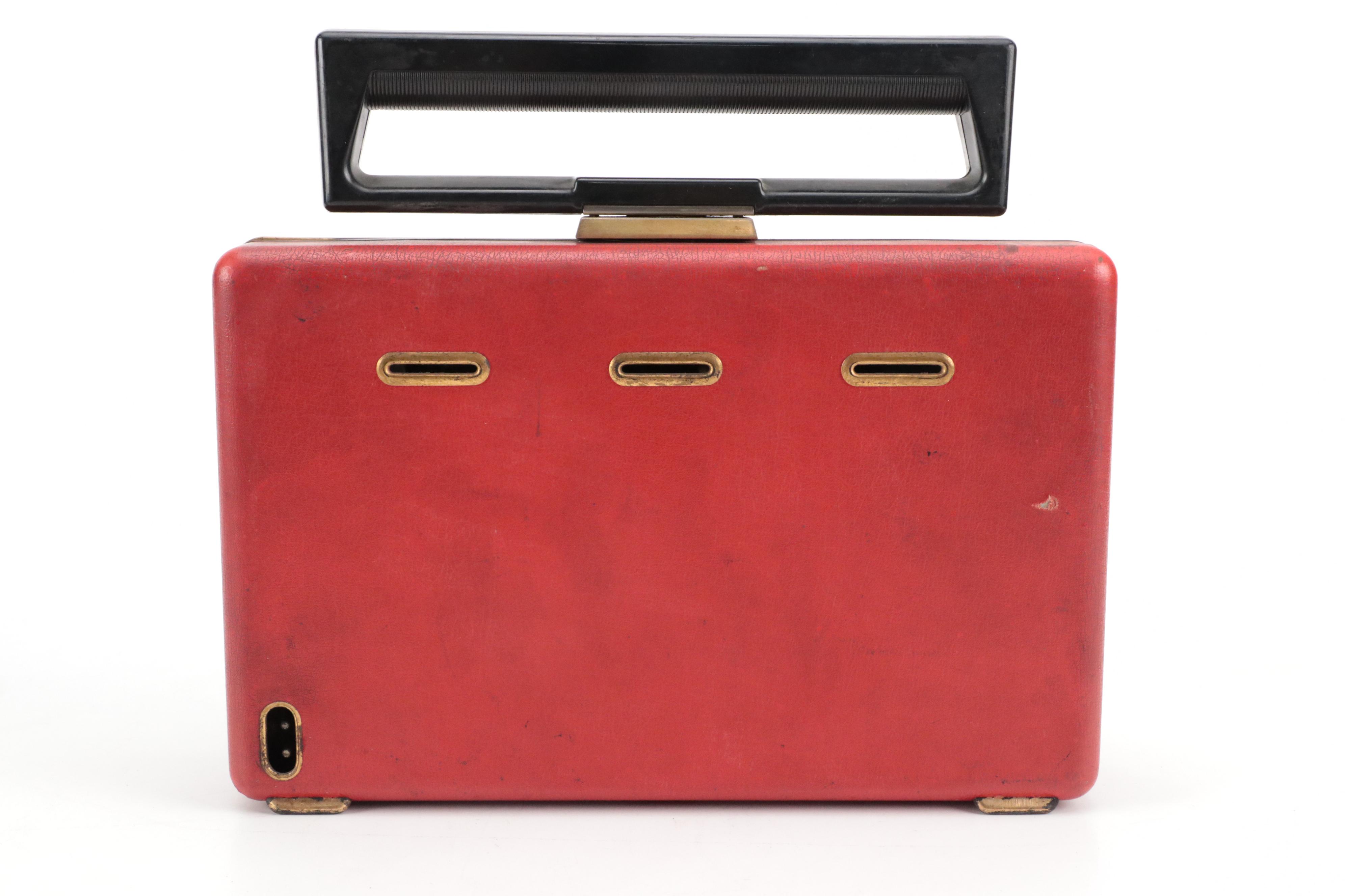 Mid-Century Motorola Red and Retro Blue Tabletop Radios