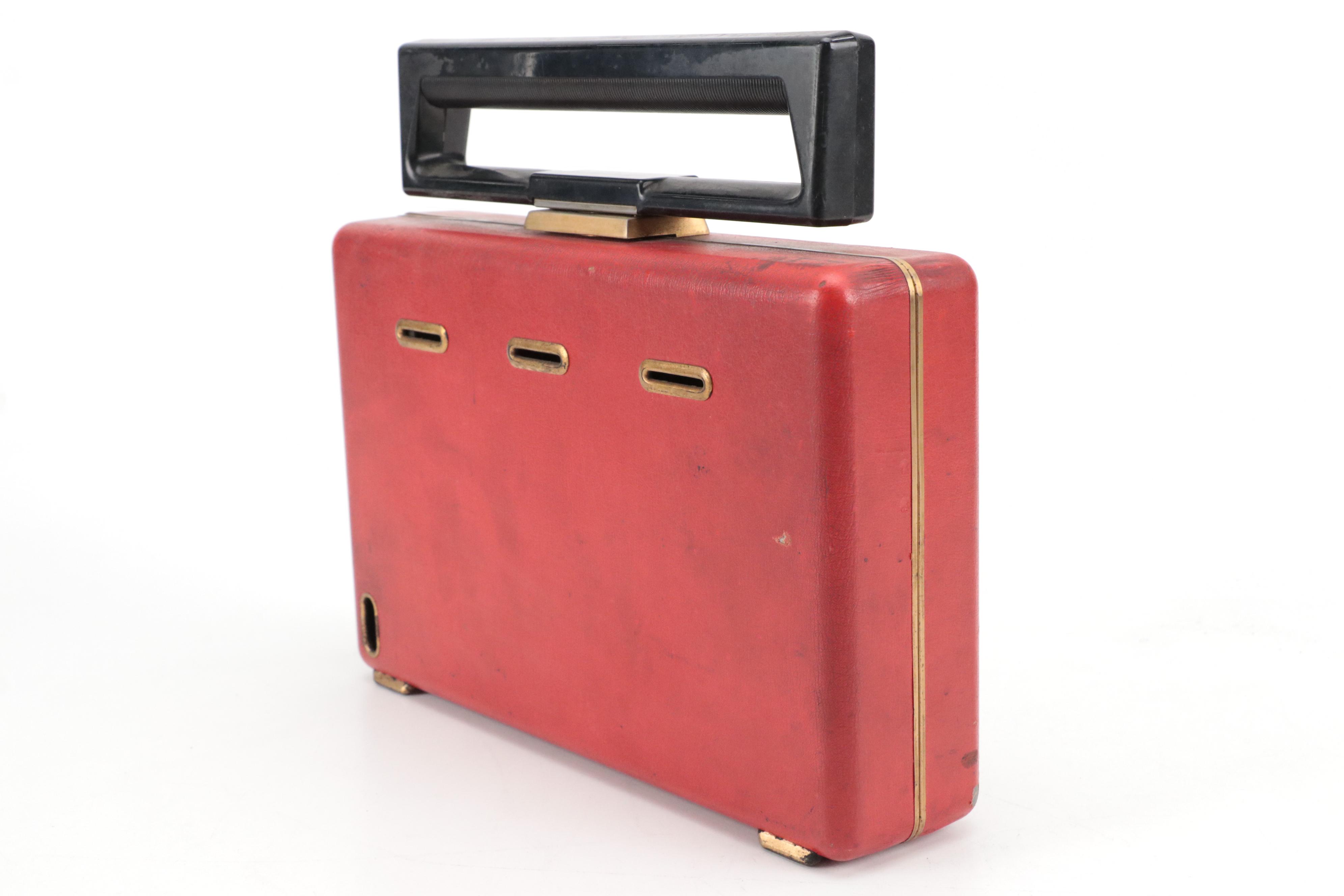 Mid-Century Motorola Red and Retro Blue Tabletop Radios