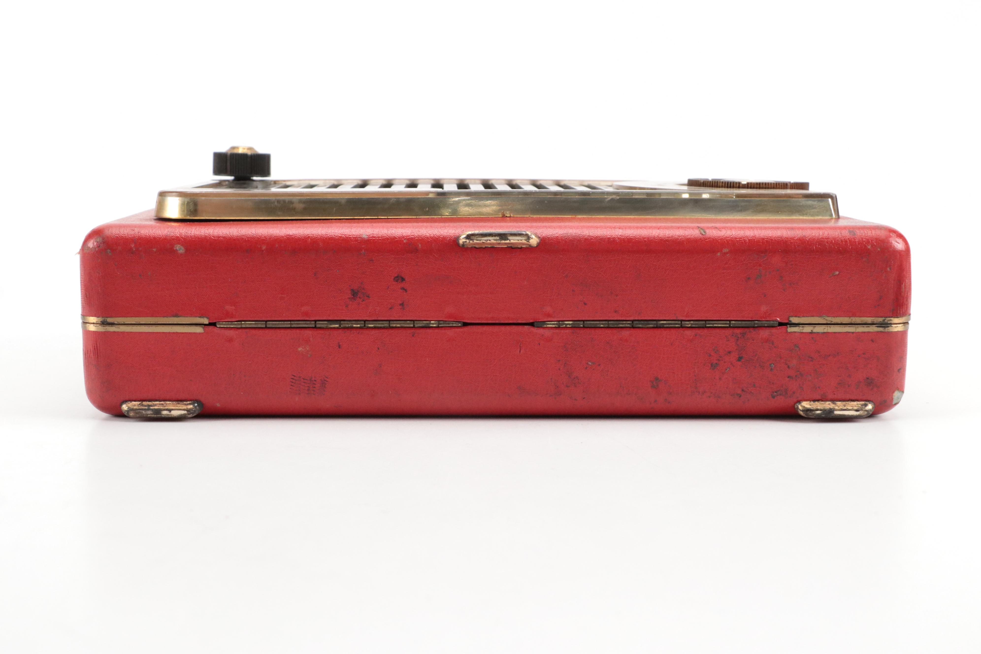 Mid-Century Motorola Red and Retro Blue Tabletop Radios