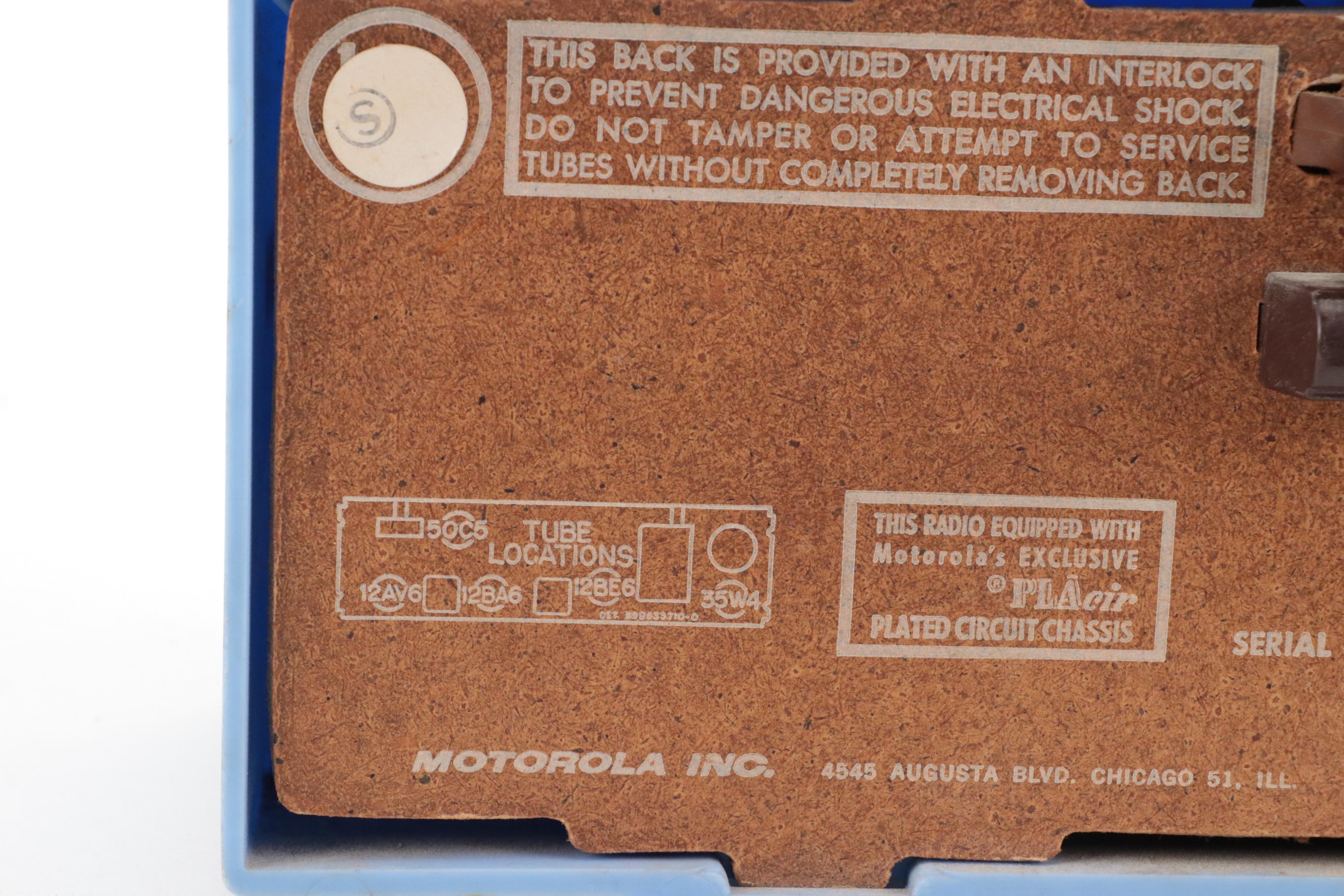 Mid-Century Motorola Red and Retro Blue Tabletop Radios