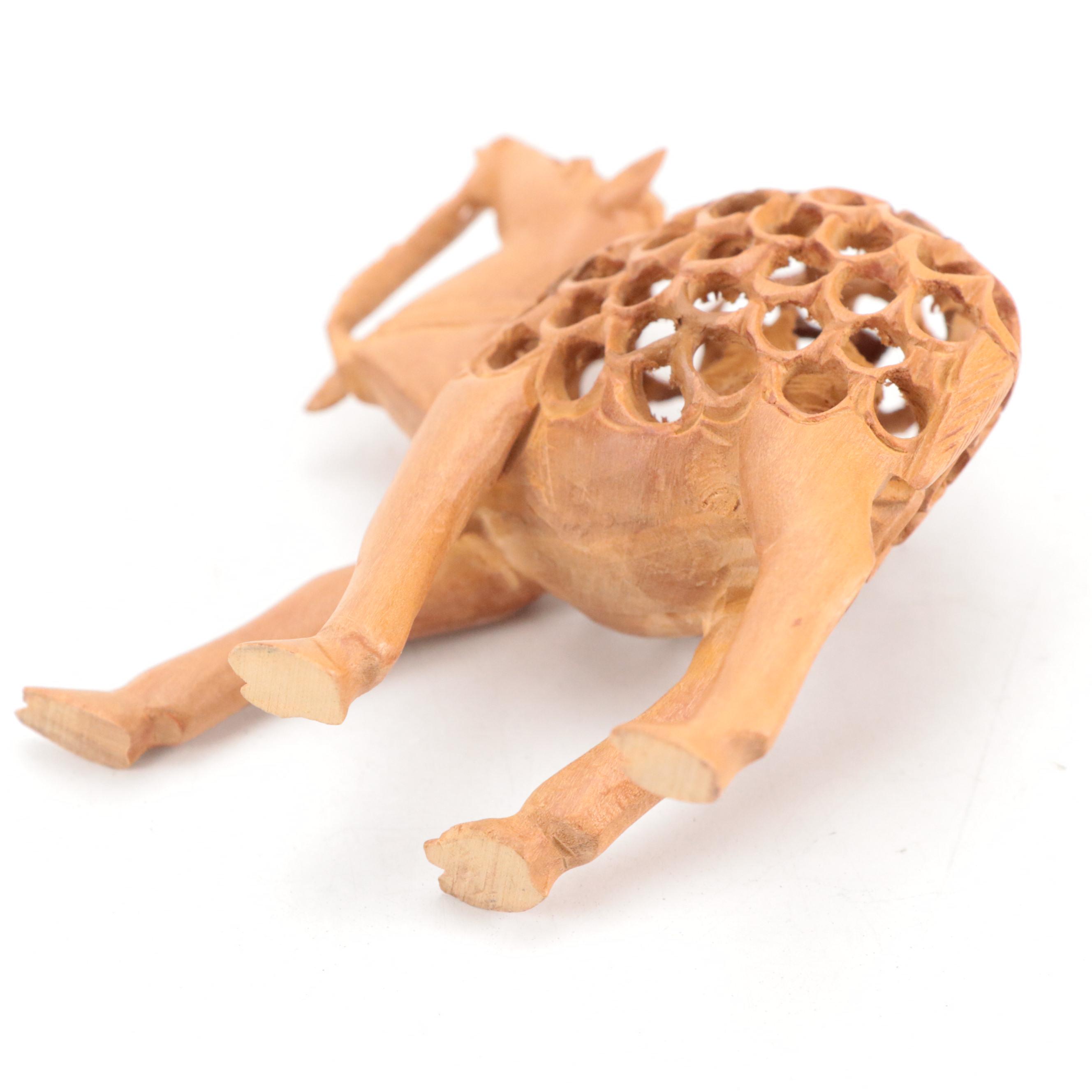 Indian Hand-Carved Wooden Elephants, Camel and Ceremonial Elephant & Rider