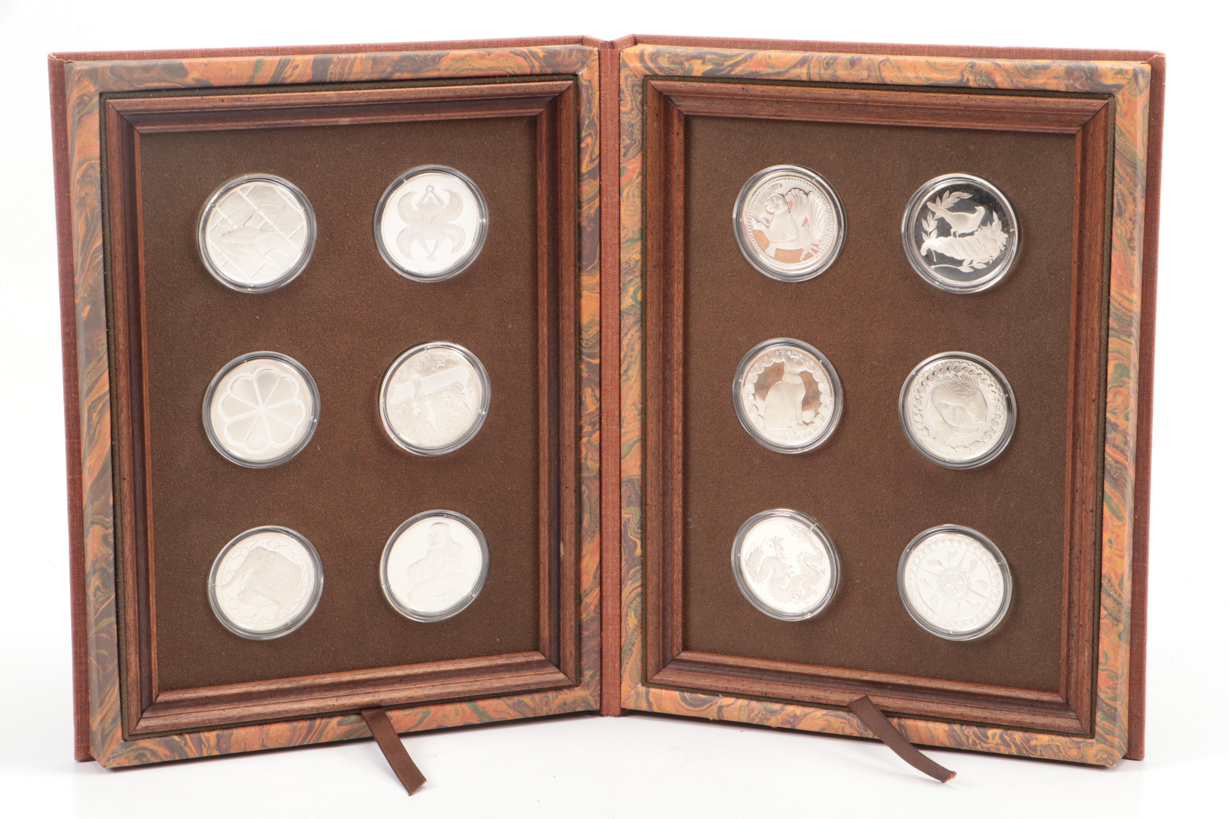 The Franklin Mint Sterling Silver Good Luck Medal Collection
