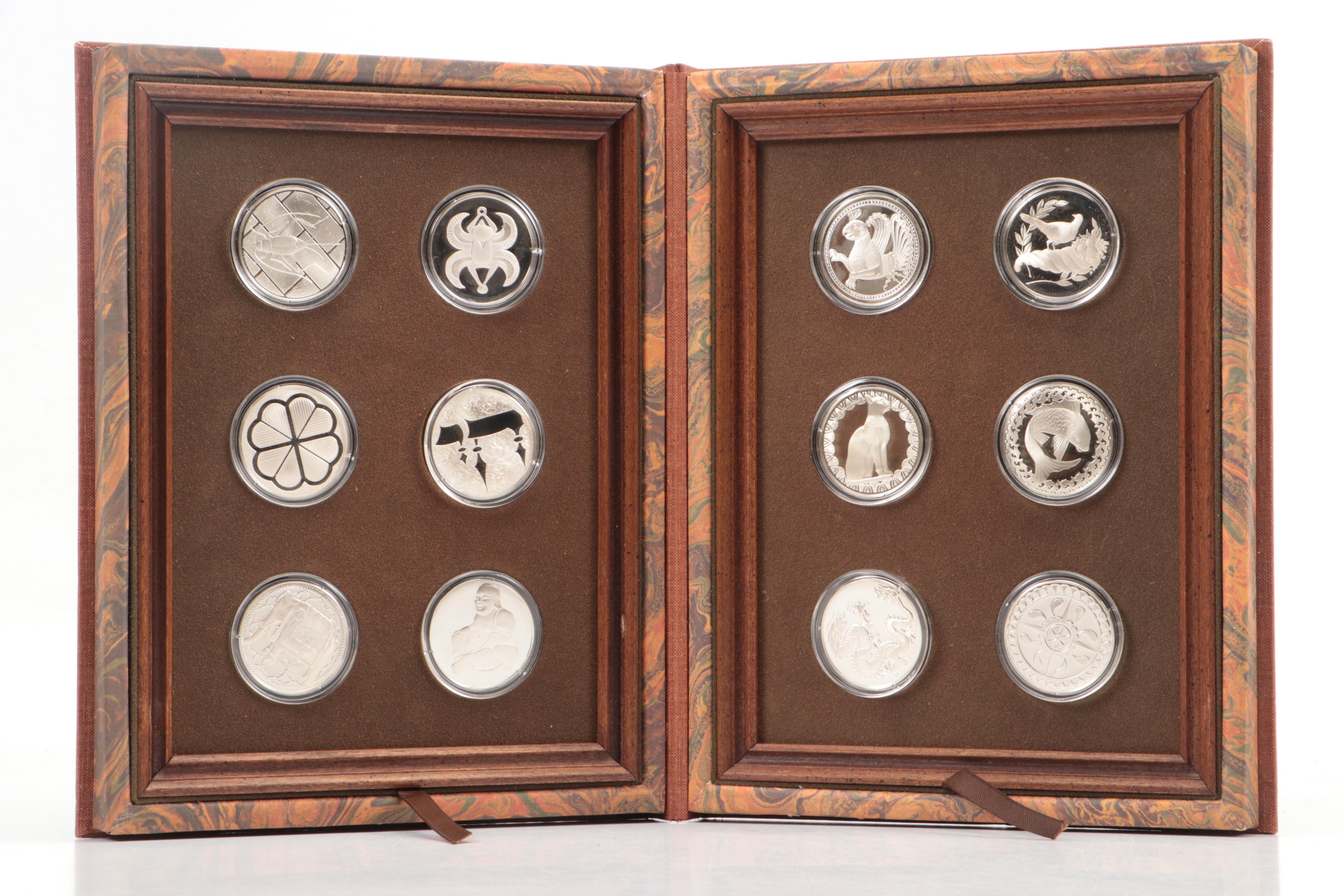 The Franklin Mint Sterling Silver Good Luck Medal Collection