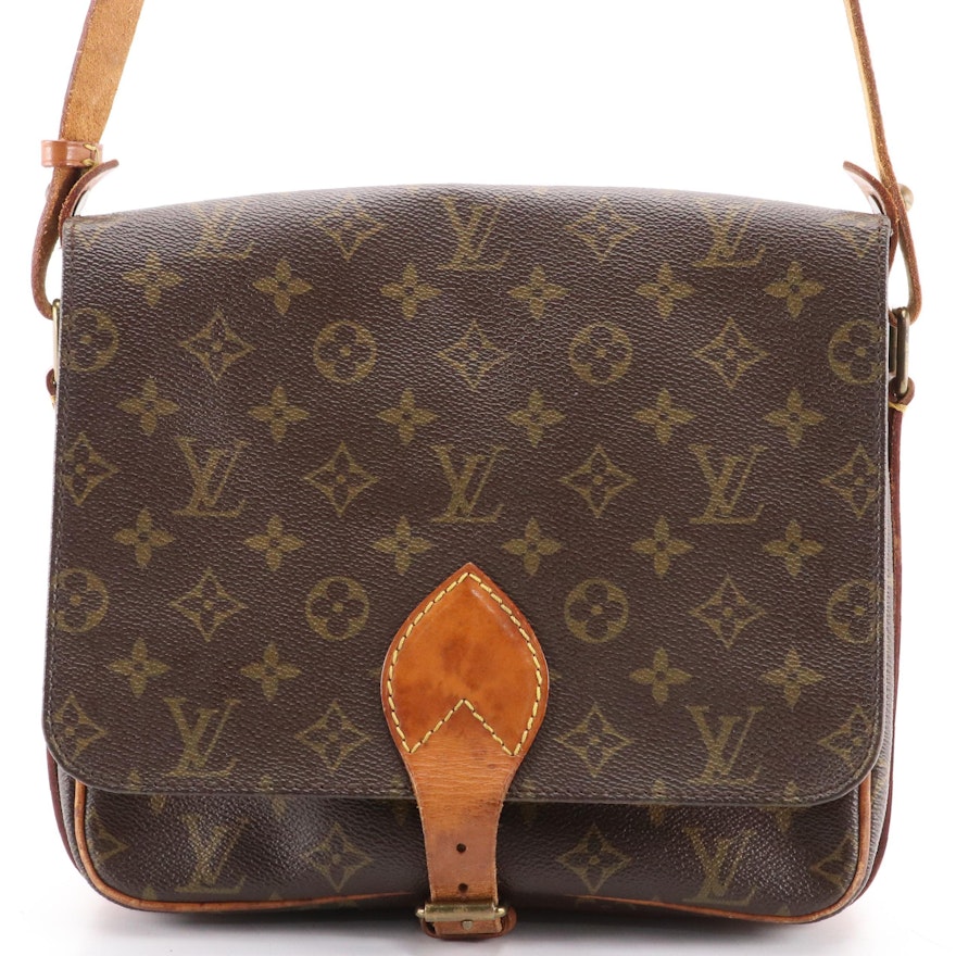 Louis Vuitton Cartouchiere Flap Crossbody Bag Monogram Canvas and Leather