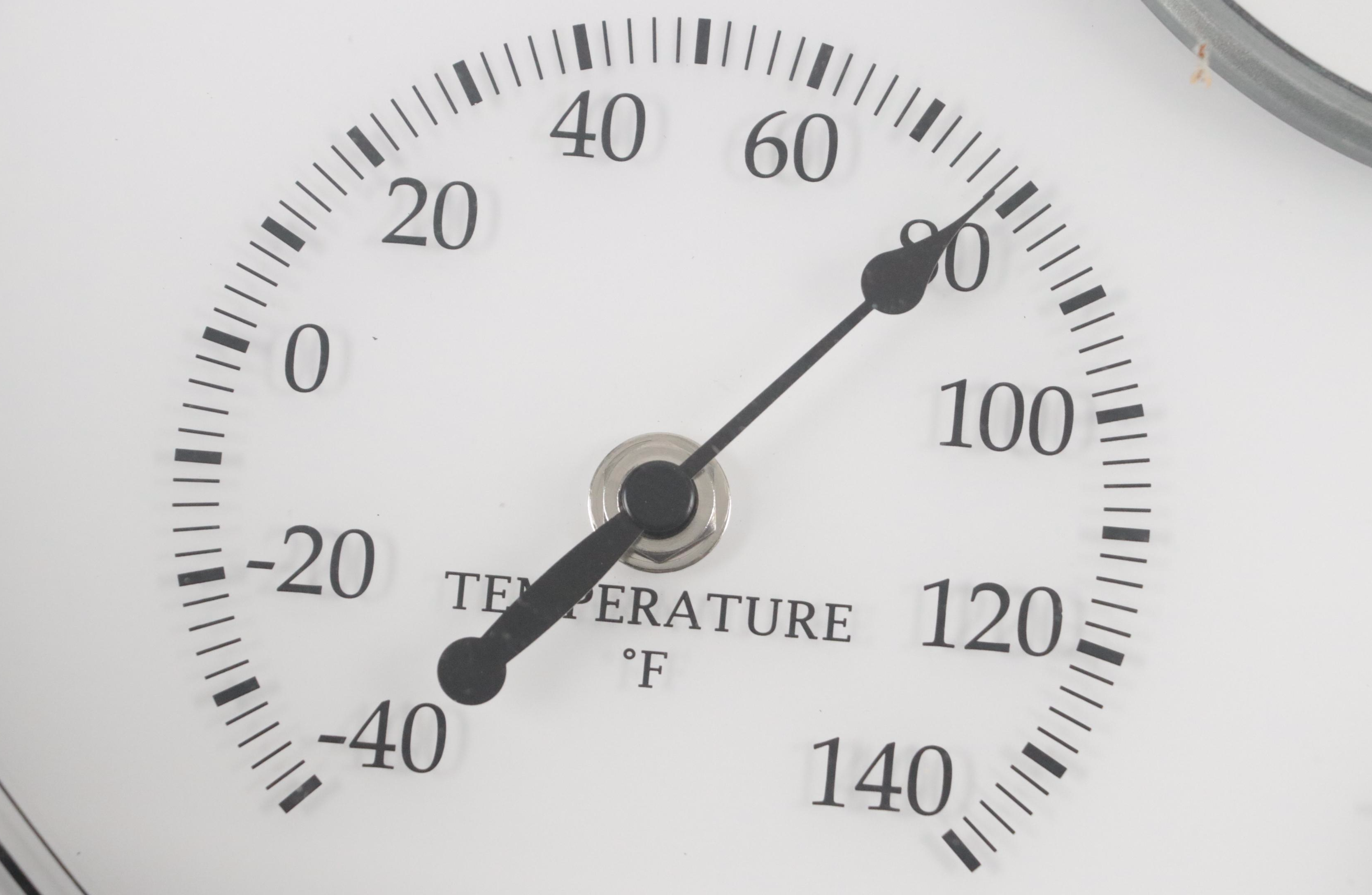 Frontgate Illuminated Outdoor Wall Clock with Thermostat and Humidity Sensor