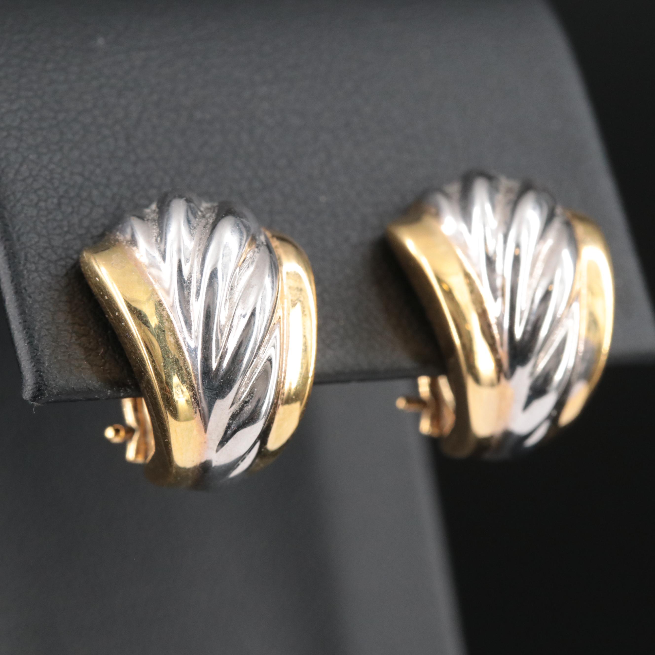 14K Two-Tone Earrings