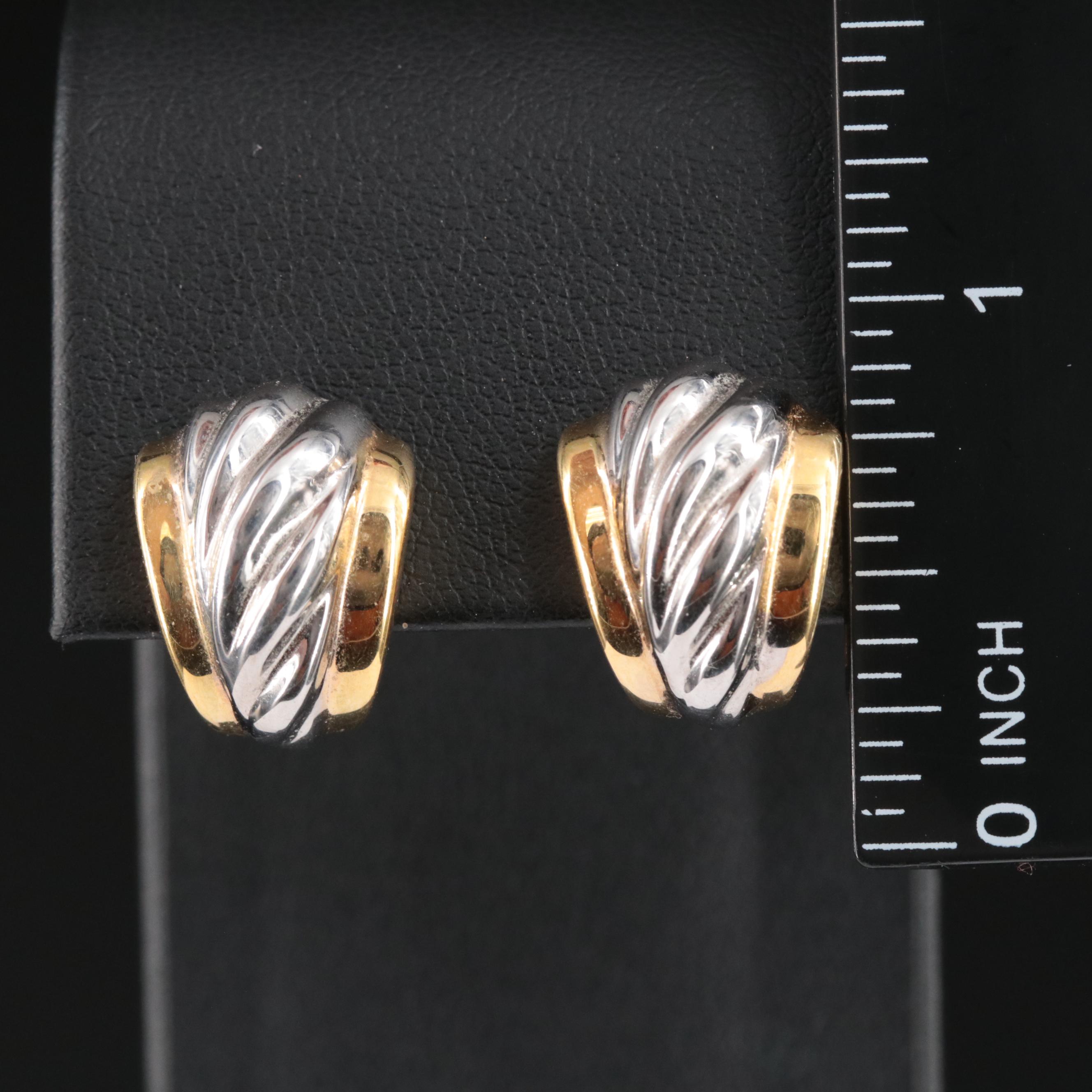 14K Two-Tone Earrings