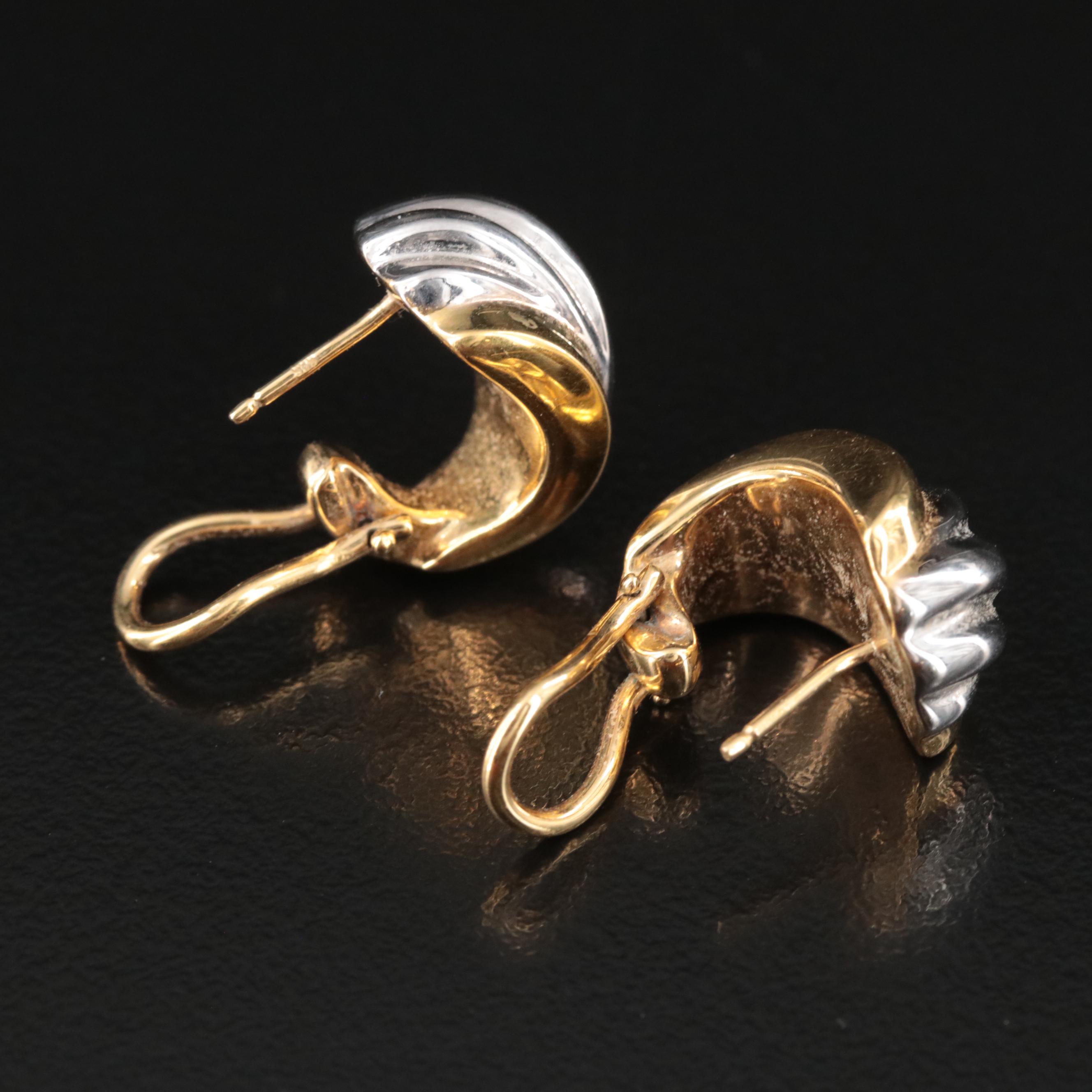 14K Two-Tone Earrings