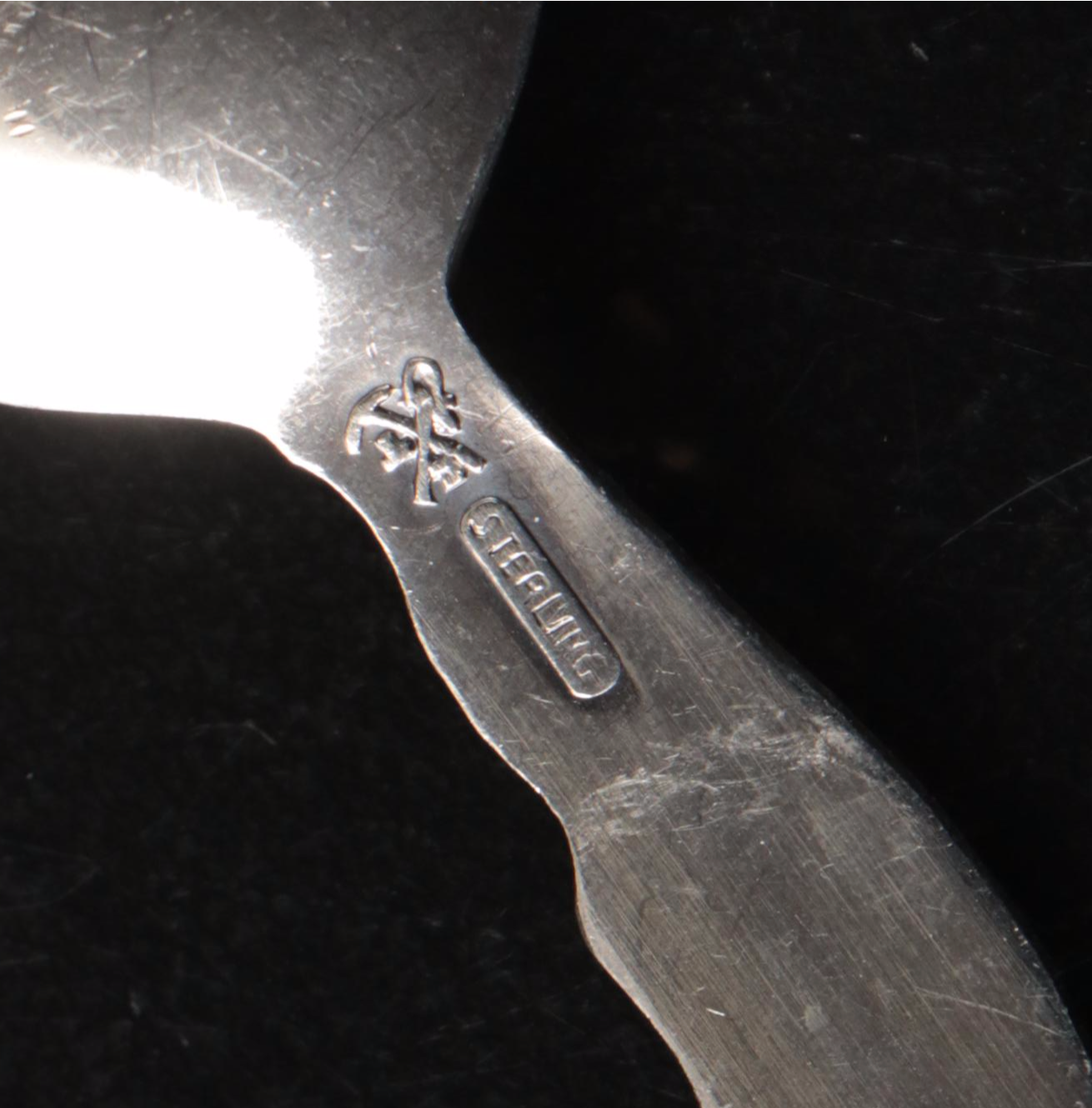 W.L Pitkin Coin Silver Spoon with American Sterling Silver Souvenir Spoons