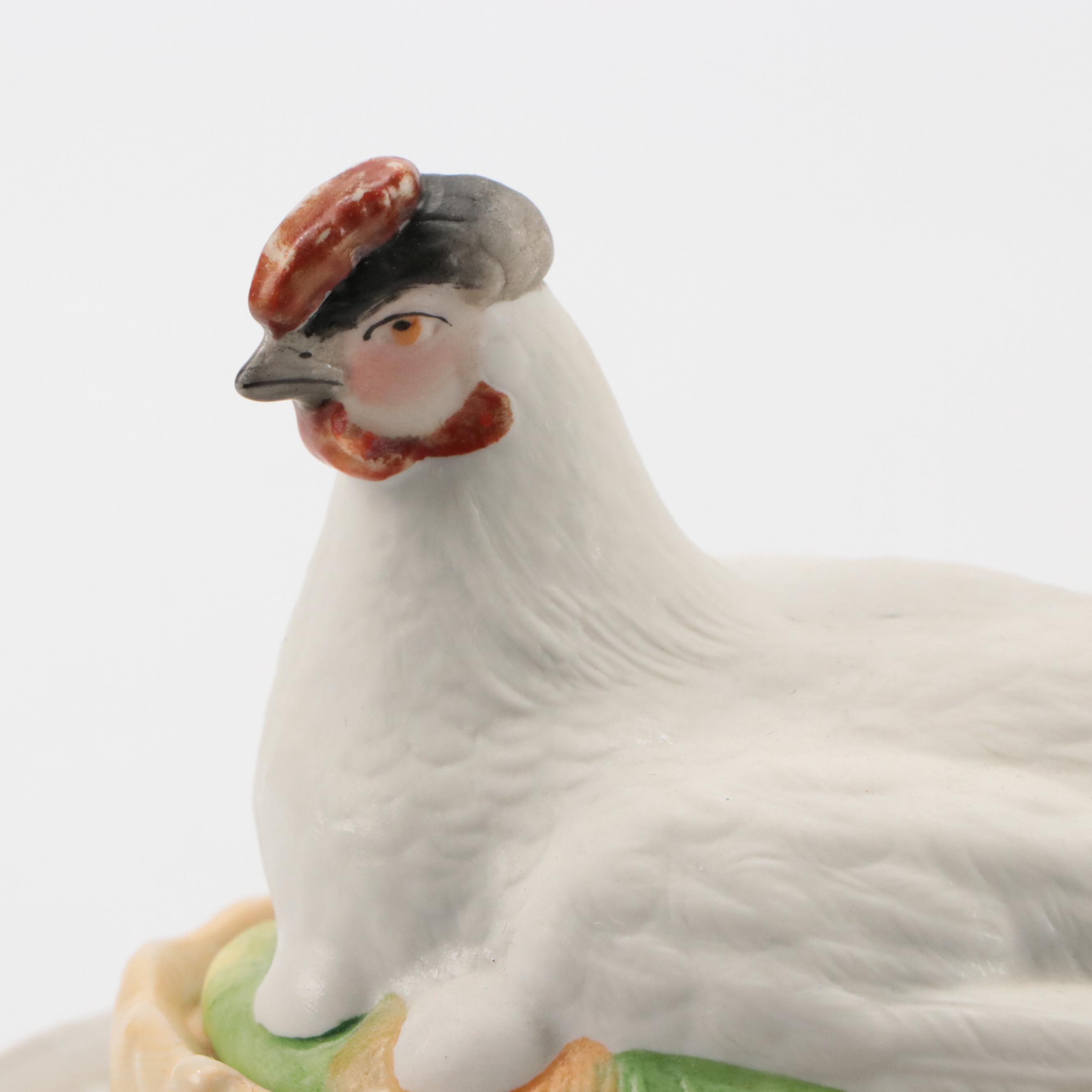 Staffordshire Style Ceramic Hen-on-Nest Dishes