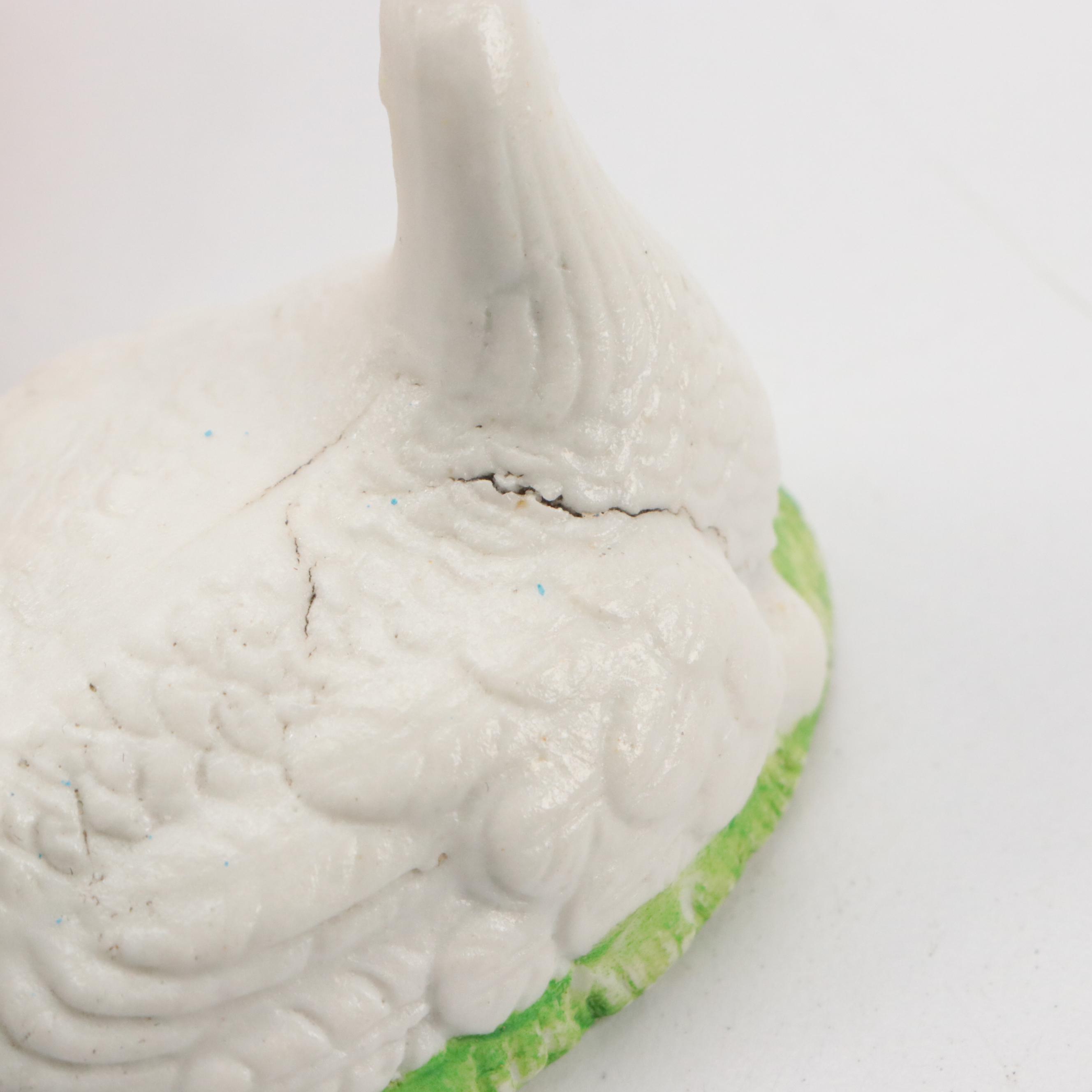 Staffordshire Style Ceramic Hen-on-Nest Dishes