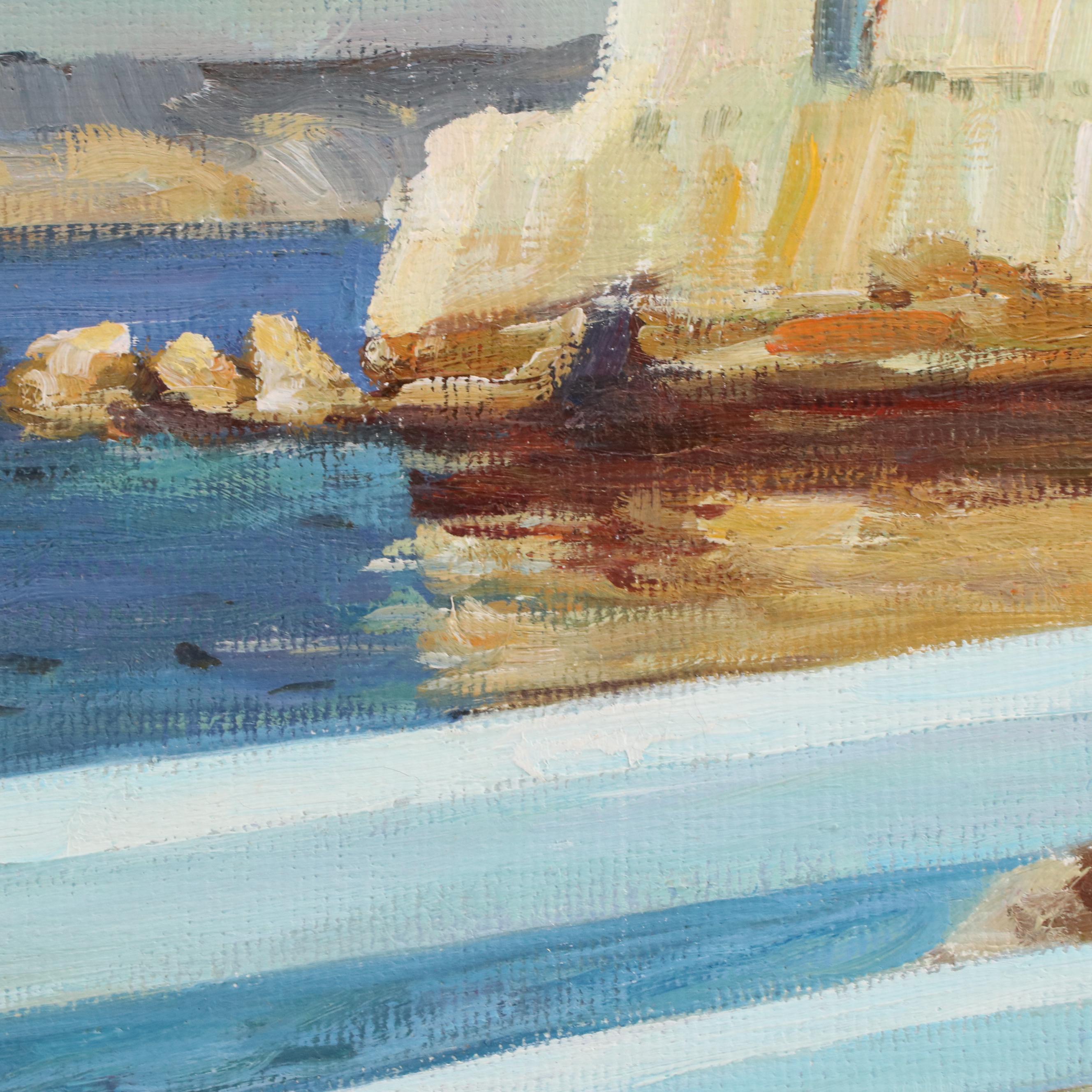 Oil Painting After Albert Maignan "Les Mouettes"