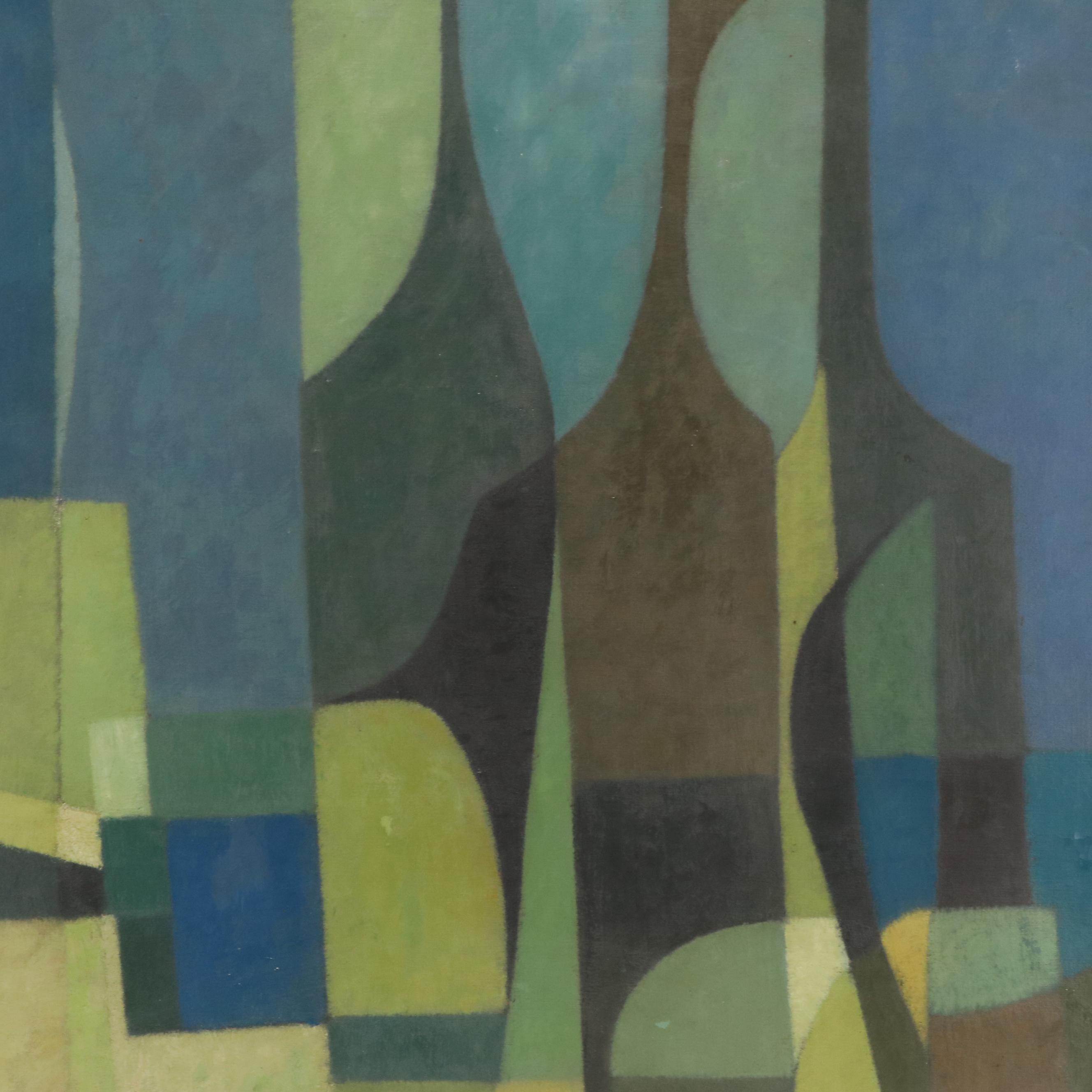 Abstract Modernist Oil Painting, 1959