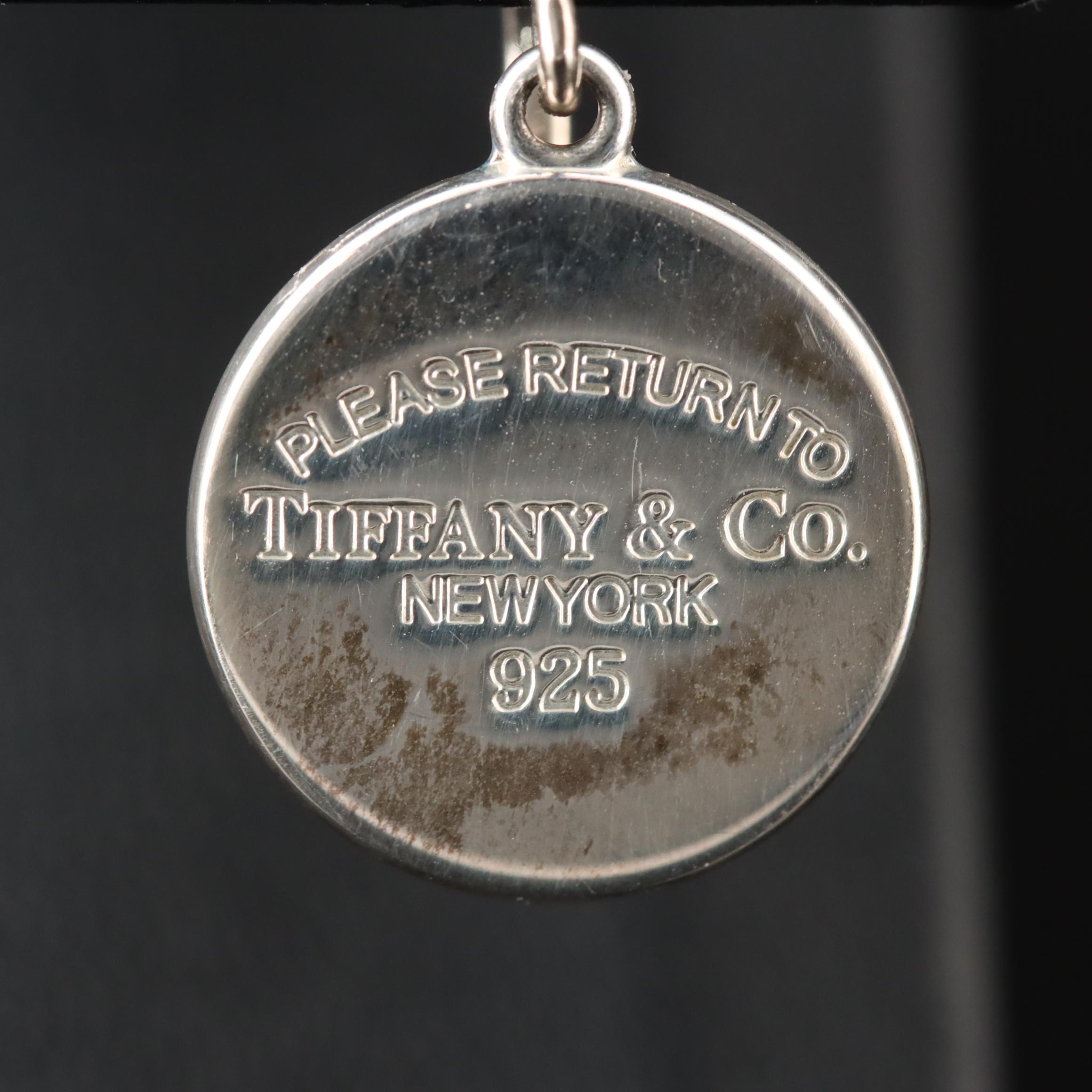 Tiffany & Co. Return to Tiffany Sterling Round Disc Drop Earrings