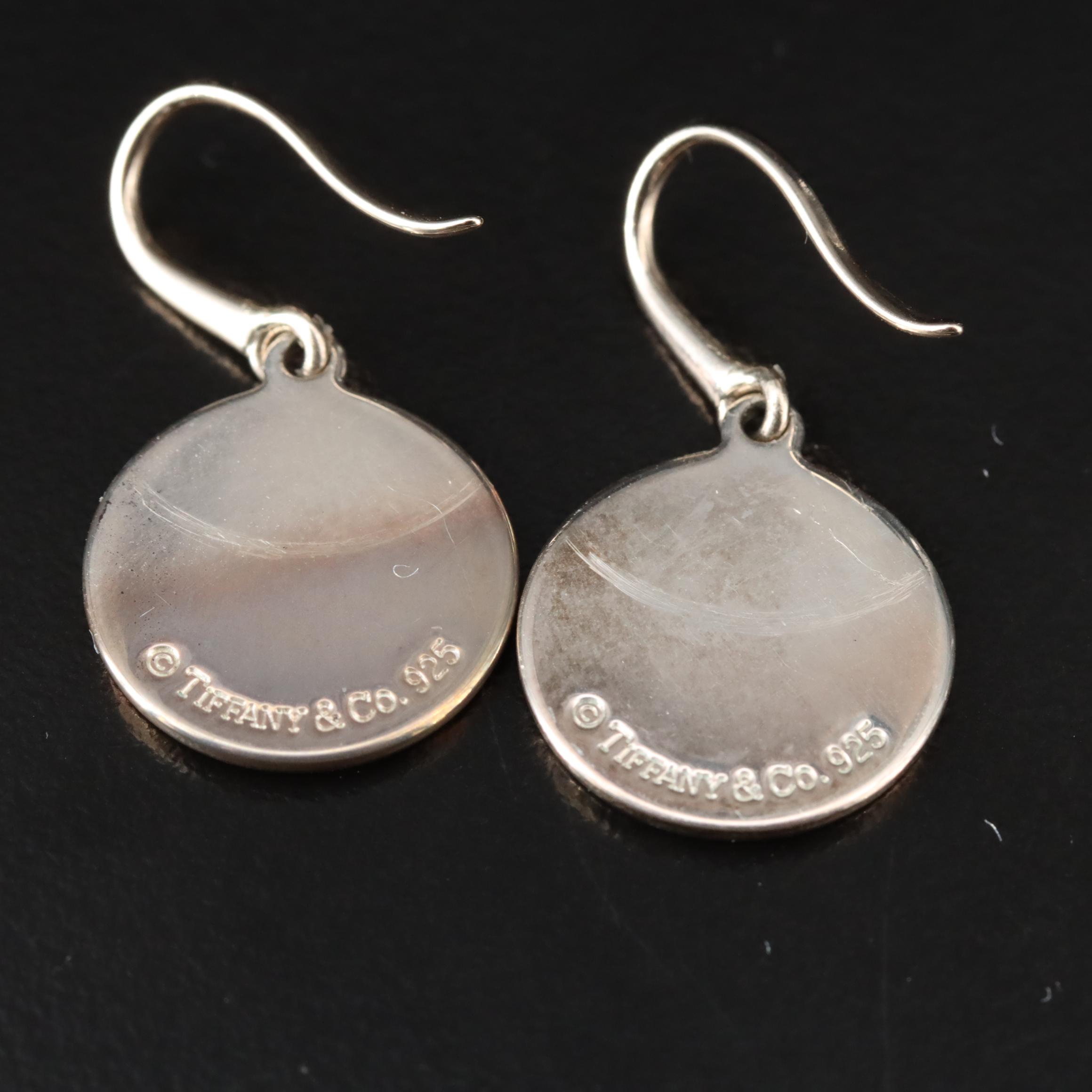 Tiffany & Co. Return to Tiffany Sterling Round Disc Drop Earrings