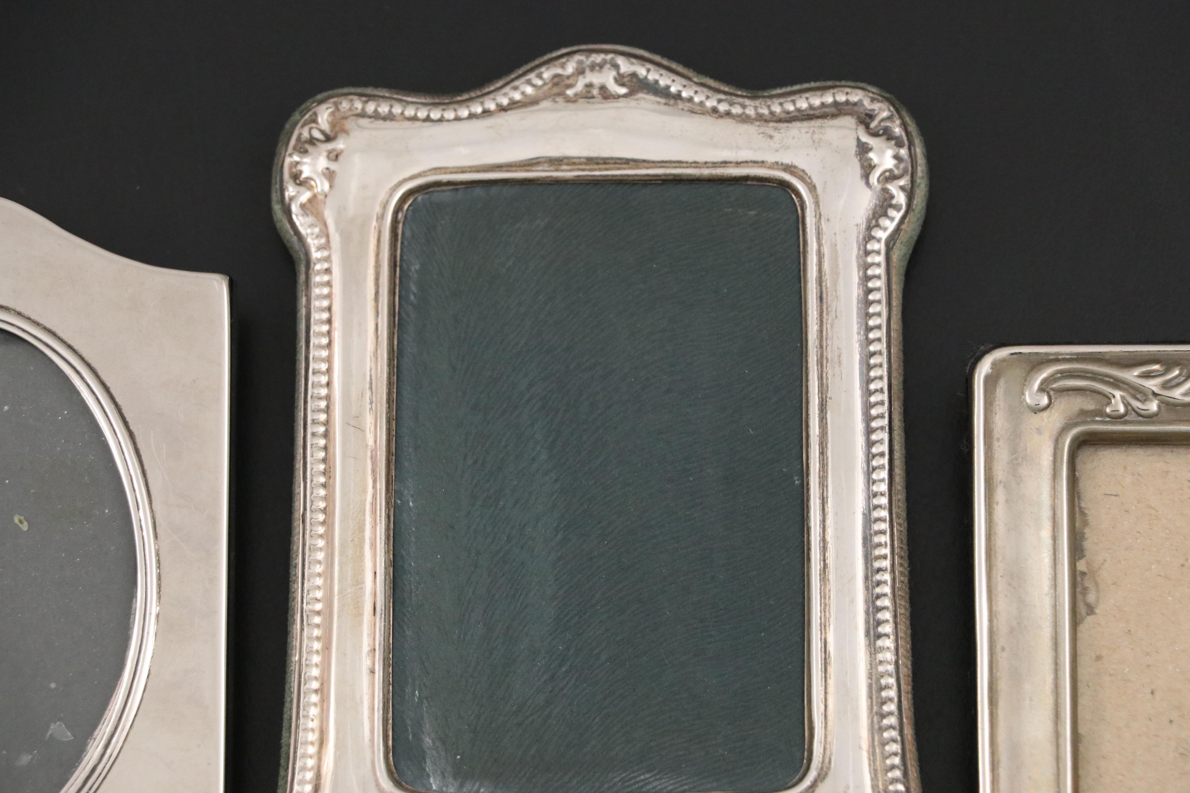 English Sterling Silver Tabletop Frames with Silver Plate Frames