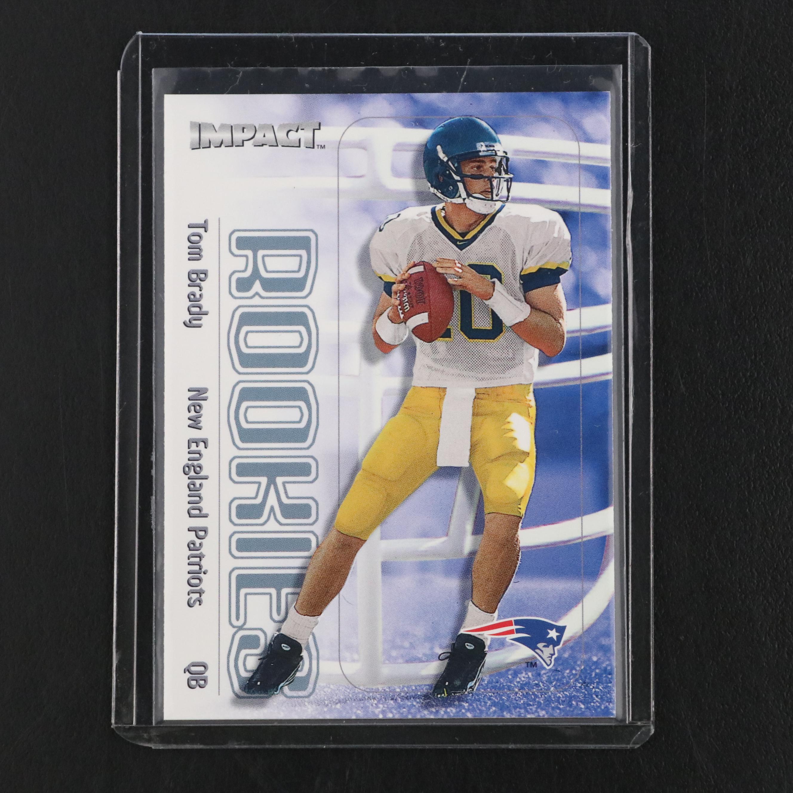 2000 Skybox Impact Tom Brady Rookie Football Card #27 New England Patriots