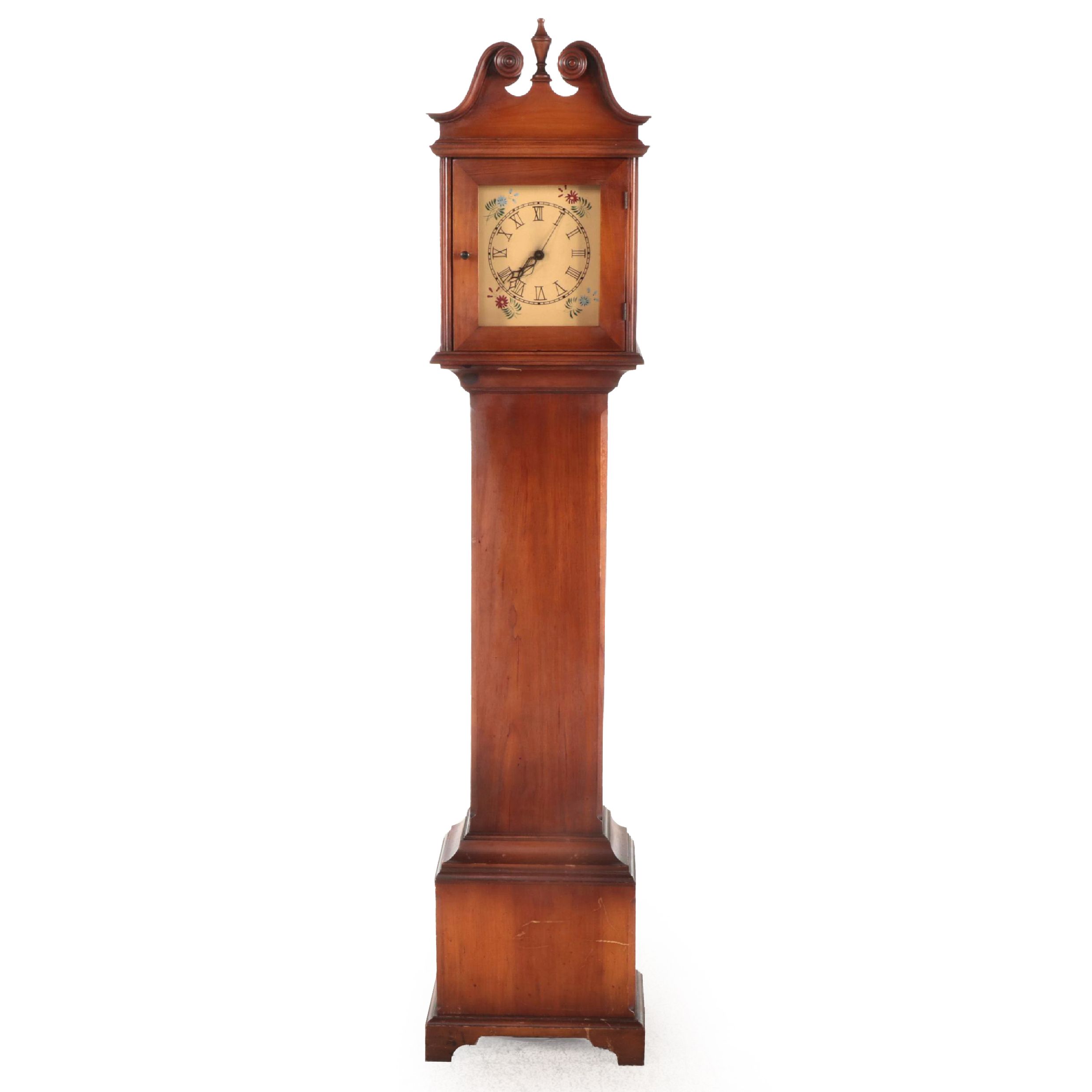 Federal Style Pine Grandmother Clock, Mid-20th Century