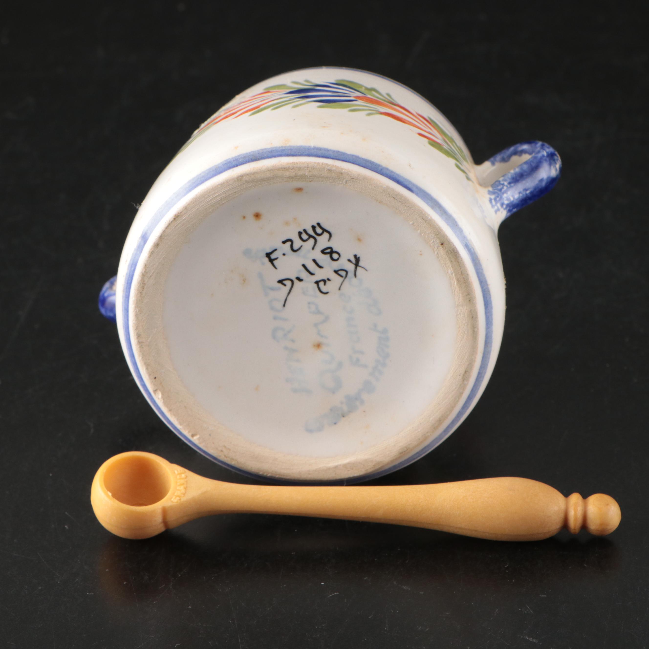 Quimper and Other French Faience Tableware and Accessories, 20th Century